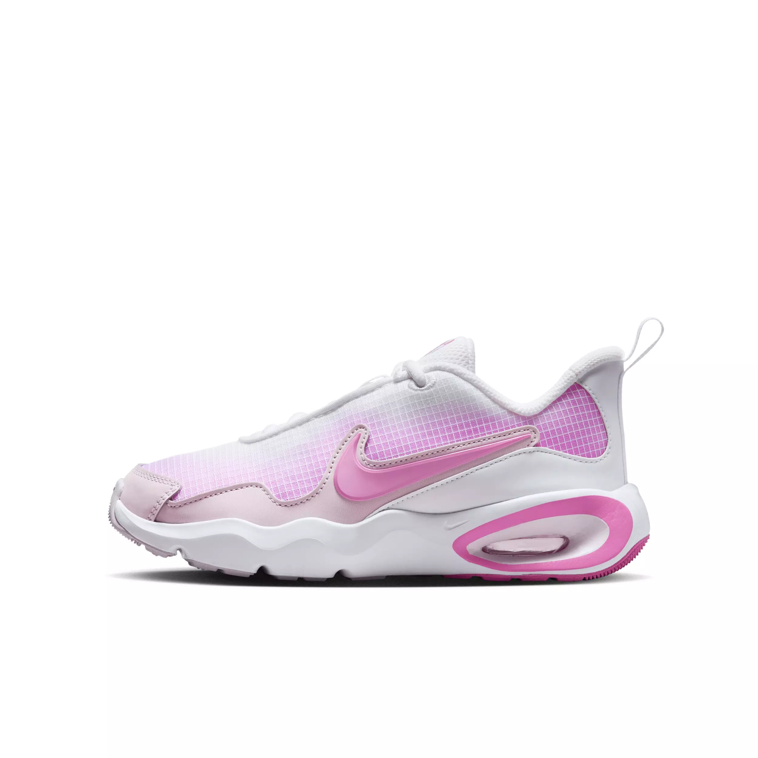 Nike Air Max Nova "White/Bleached Lilac/Pink Rise/Playful Pink" Grade School Girls' Shoe - WHITE/LILAC/PINK/PINK