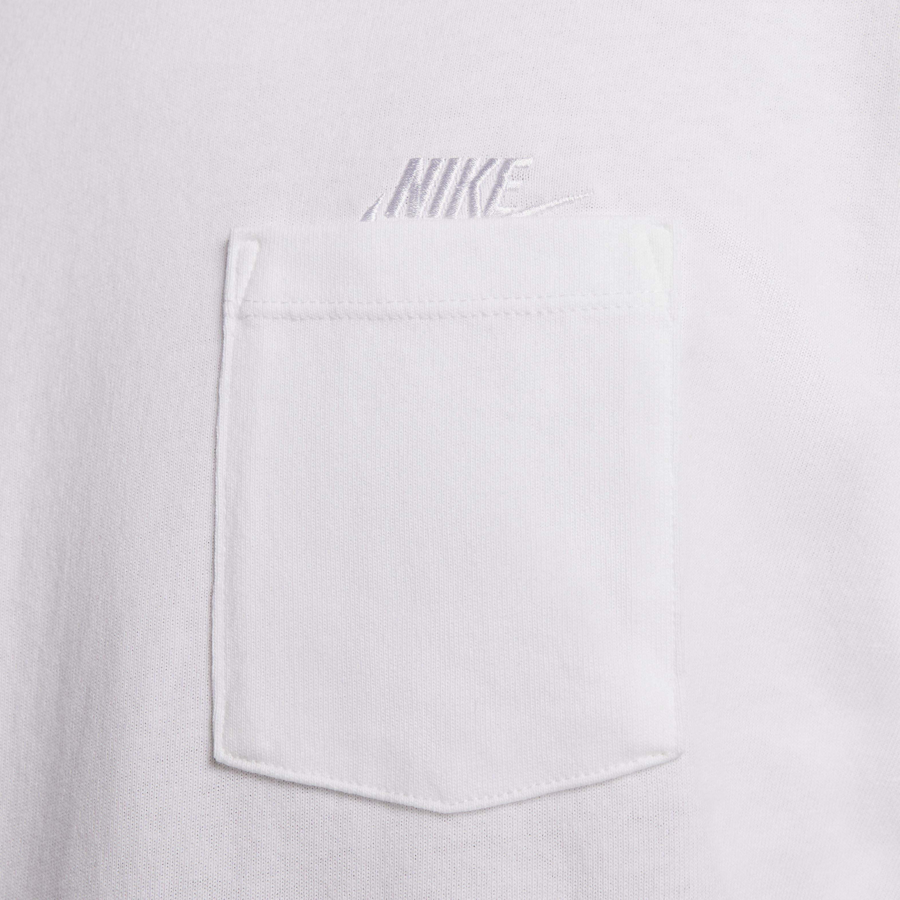Nike Men's Sportswear Premium Essentials Pocket T-Shirt - WHITE Thumbnail View 4