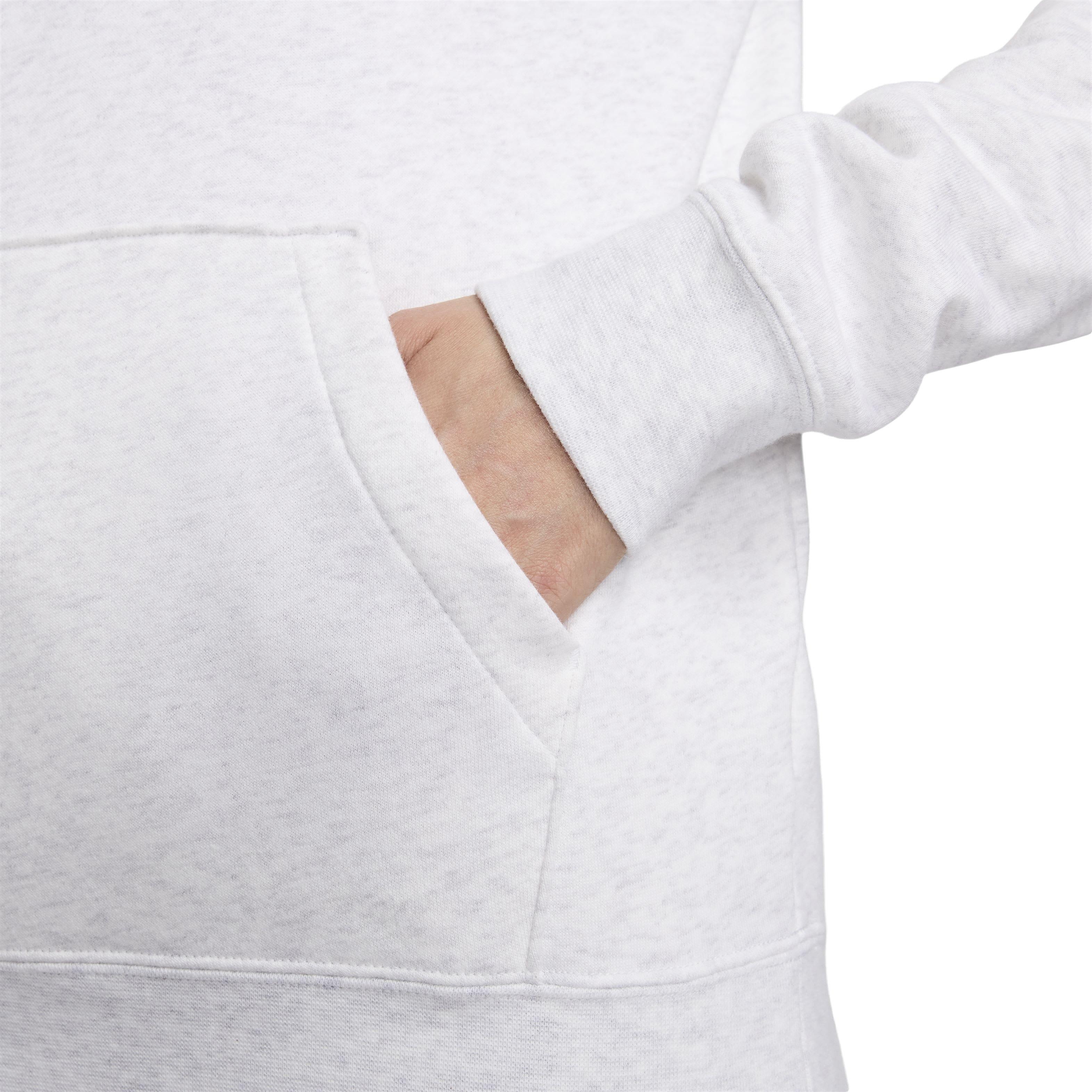 Nike Women's Sportswear Club Fleece 1/2 Zip Sweatshirt - WHITE Thumbnail View 6