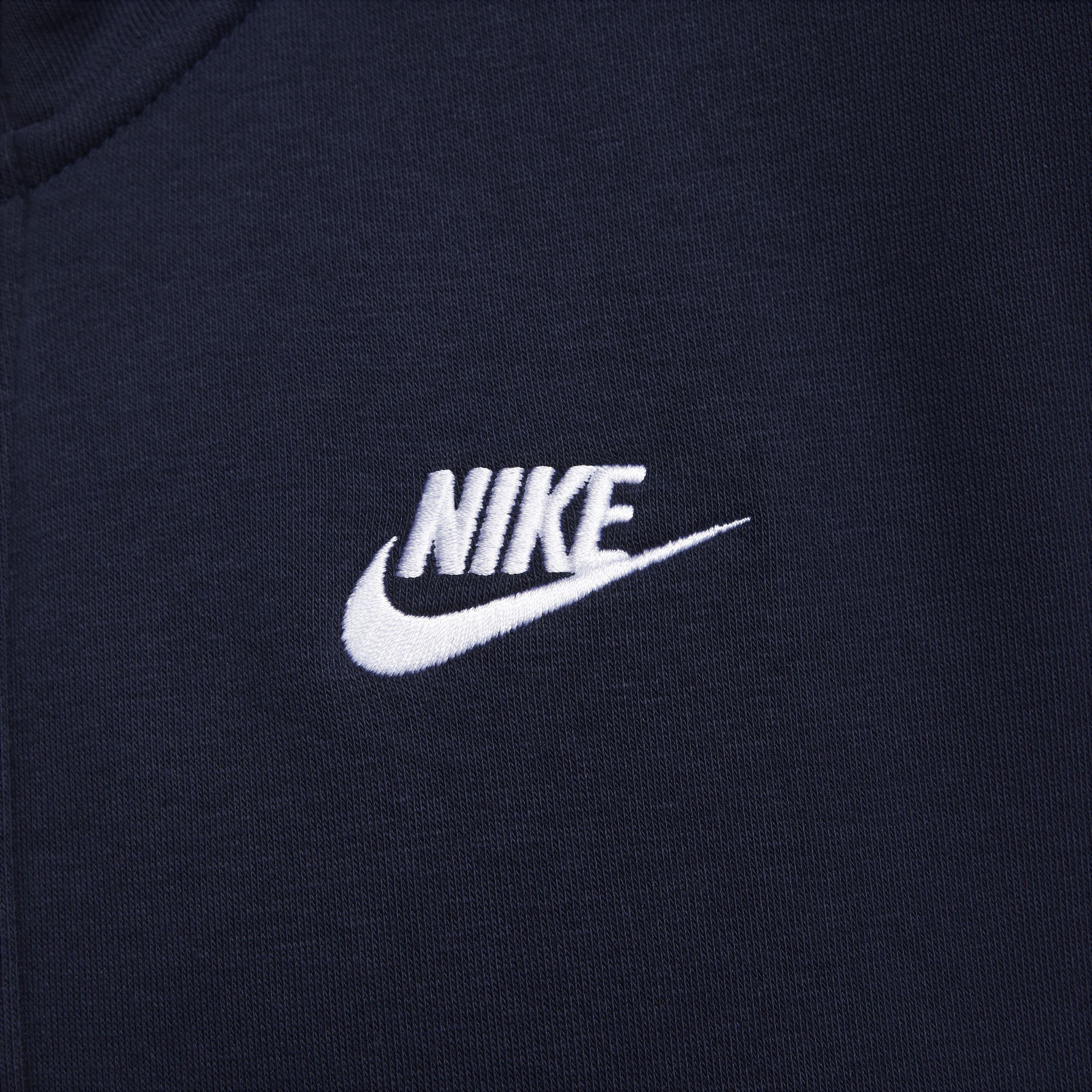 Nike Women's Sportswear Club Fleece 1/2 Zip Sweatshirt - BLUE Thumbnail View 4