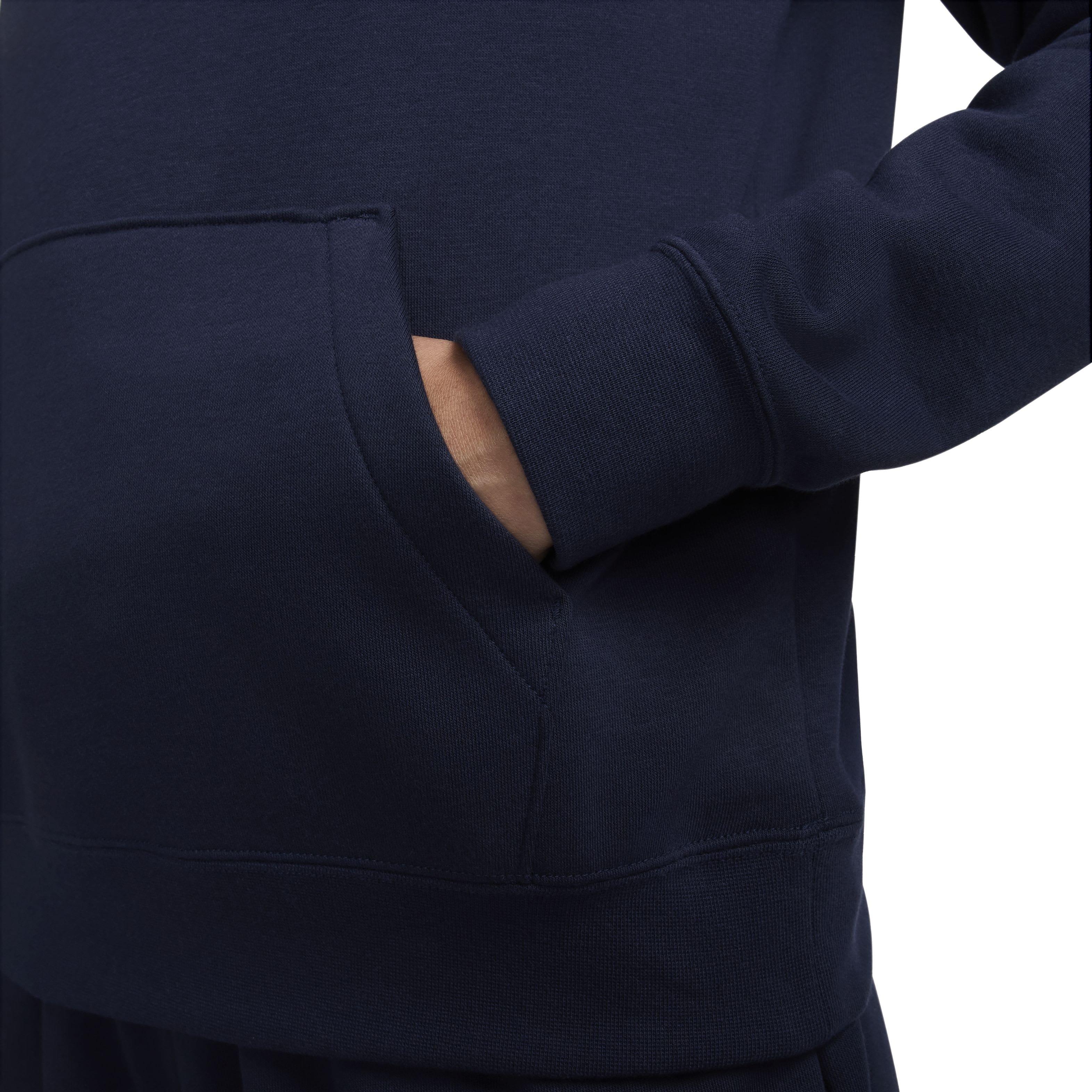 Nike Women's Sportswear Club Fleece 1/2 Zip Sweatshirt - BLUE Thumbnail View 5