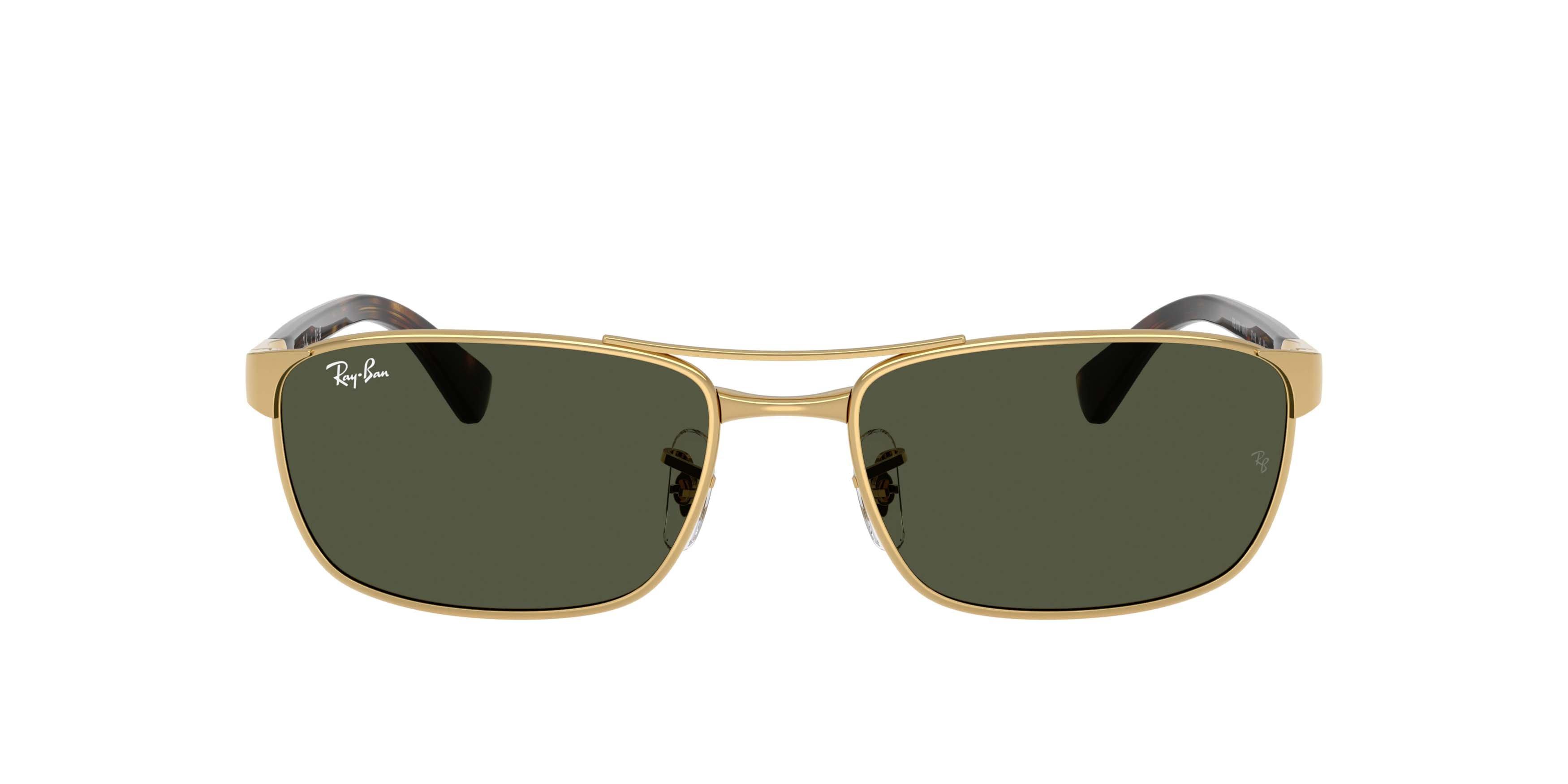 Ray-Ban RB3778 Green Sunglasses &ndash; Polished Arista Gold - GOLD/GREEN Thumbnail View 2
