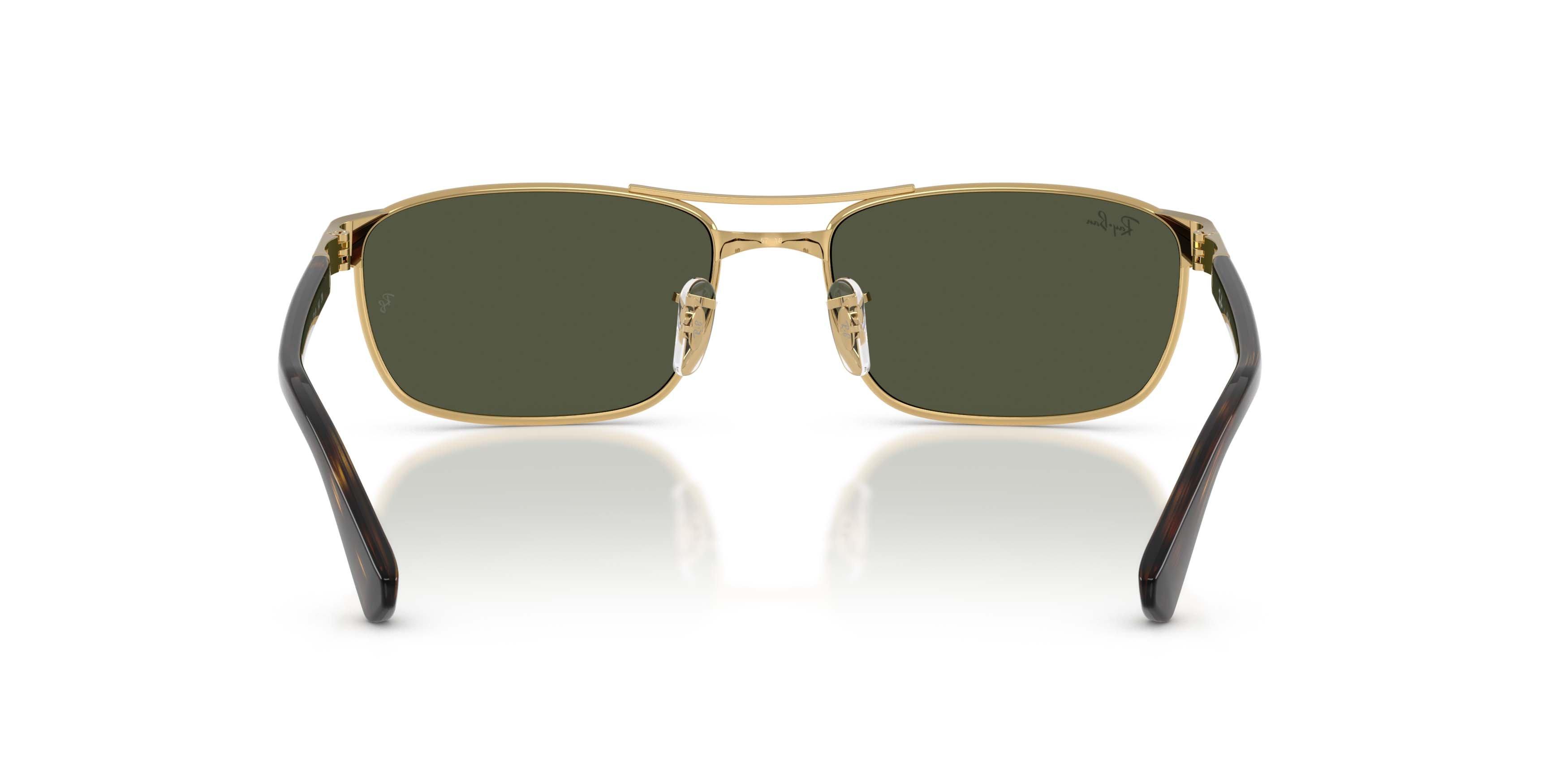 Ray-Ban RB3778 Green Sunglasses &ndash; Polished Arista Gold - GOLD/GREEN Thumbnail View 4