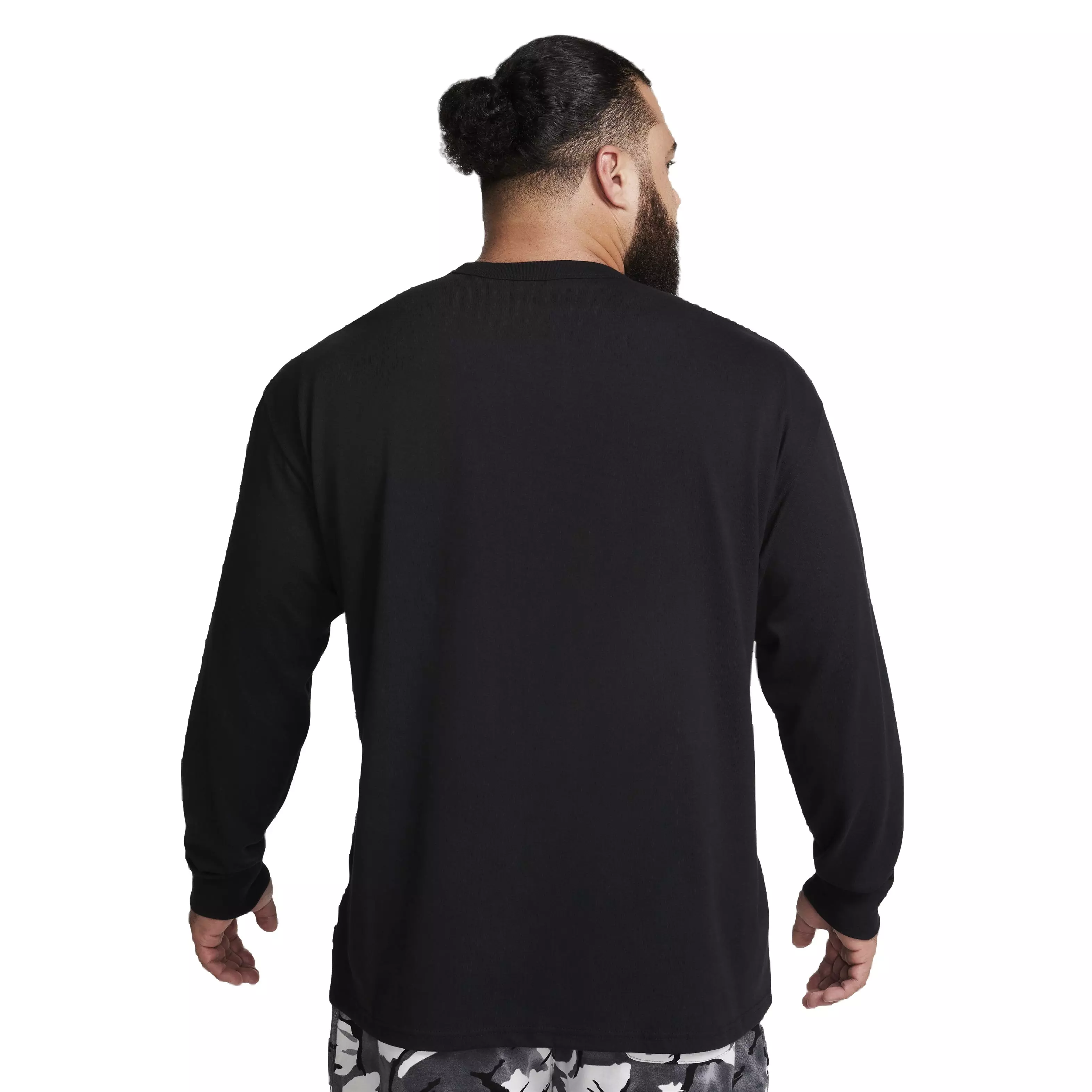 Nike Men's Sportswear Premium Essentials Long-Sleeve Pocket T-Shirt - BLACK