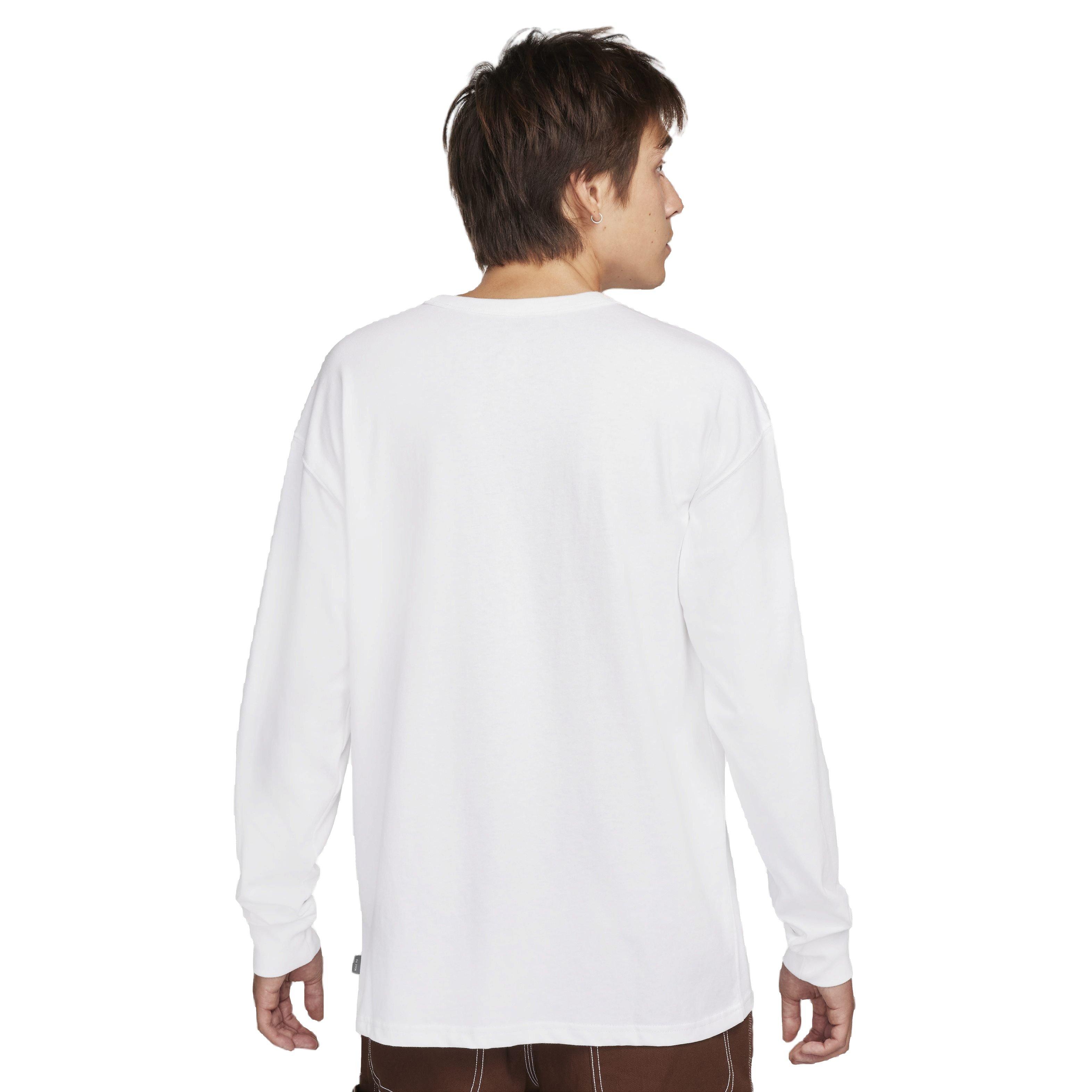 Nike Men's Sportswear Premium Essentials Long-Sleeve Pocket Tee - WHITE Thumbnail View 2
