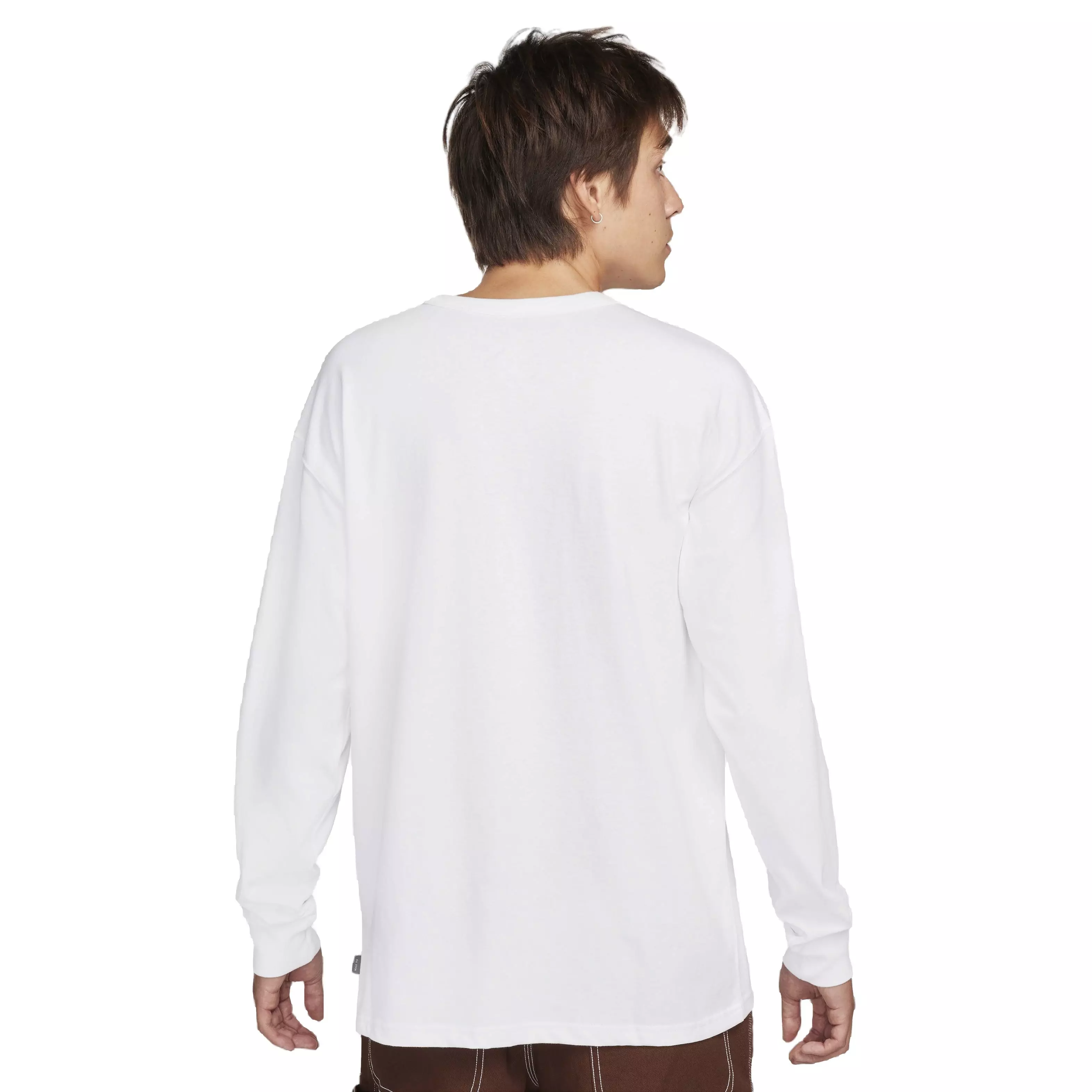 Nike Men's Sportswear Premium Essentials Long-Sleeve Pocket Tee - WHITE