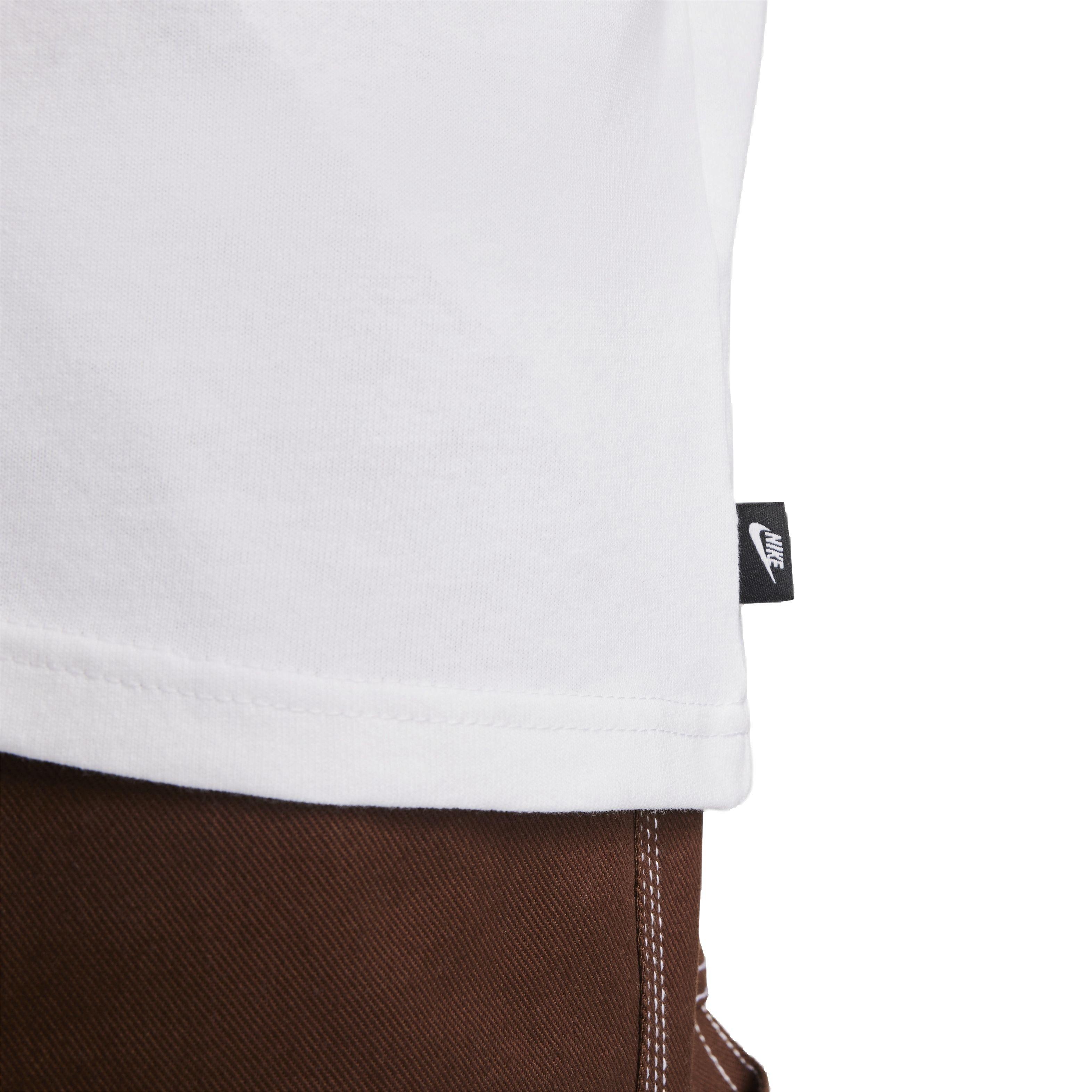 Nike Men's Sportswear Premium Essentials Long-Sleeve Pocket Tee - WHITE Thumbnail View 5