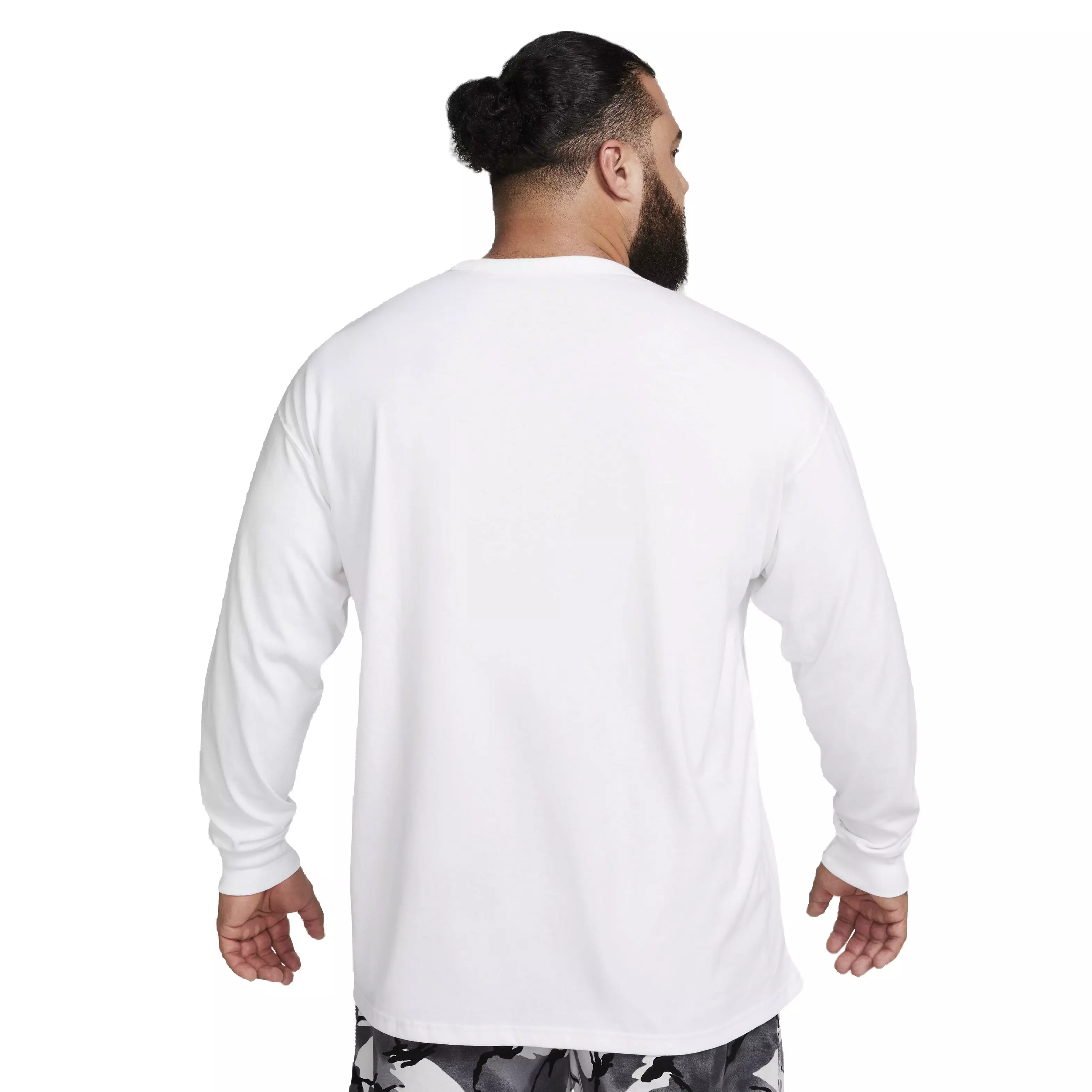 Nike Men's Sportswear Premium Essentials Long-Sleeve Pocket Tee - WHITE