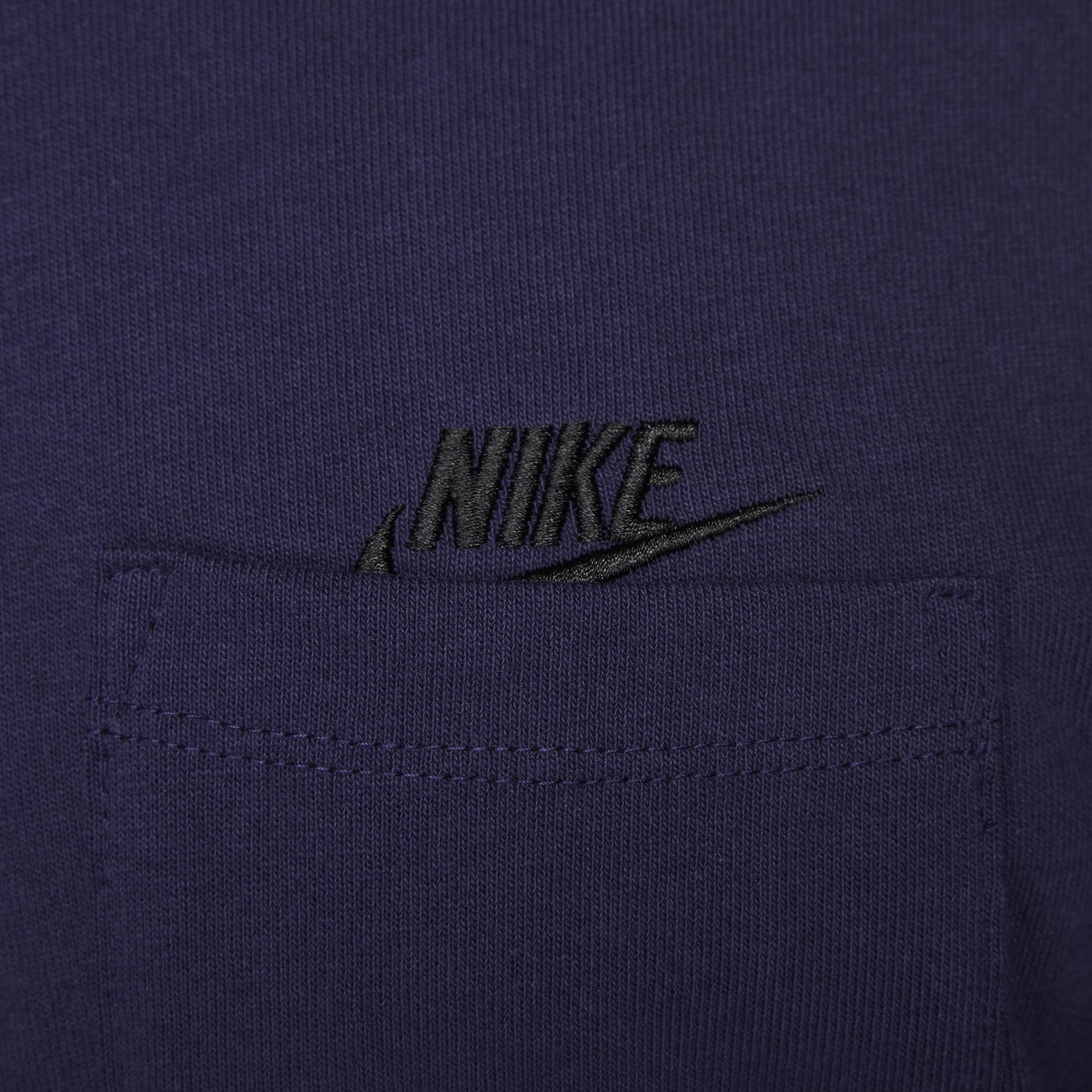 Nike Men's Sportswear Premium Essentials Long-Sleeve Pocket T-Shirt - PURPLE Thumbnail View 4