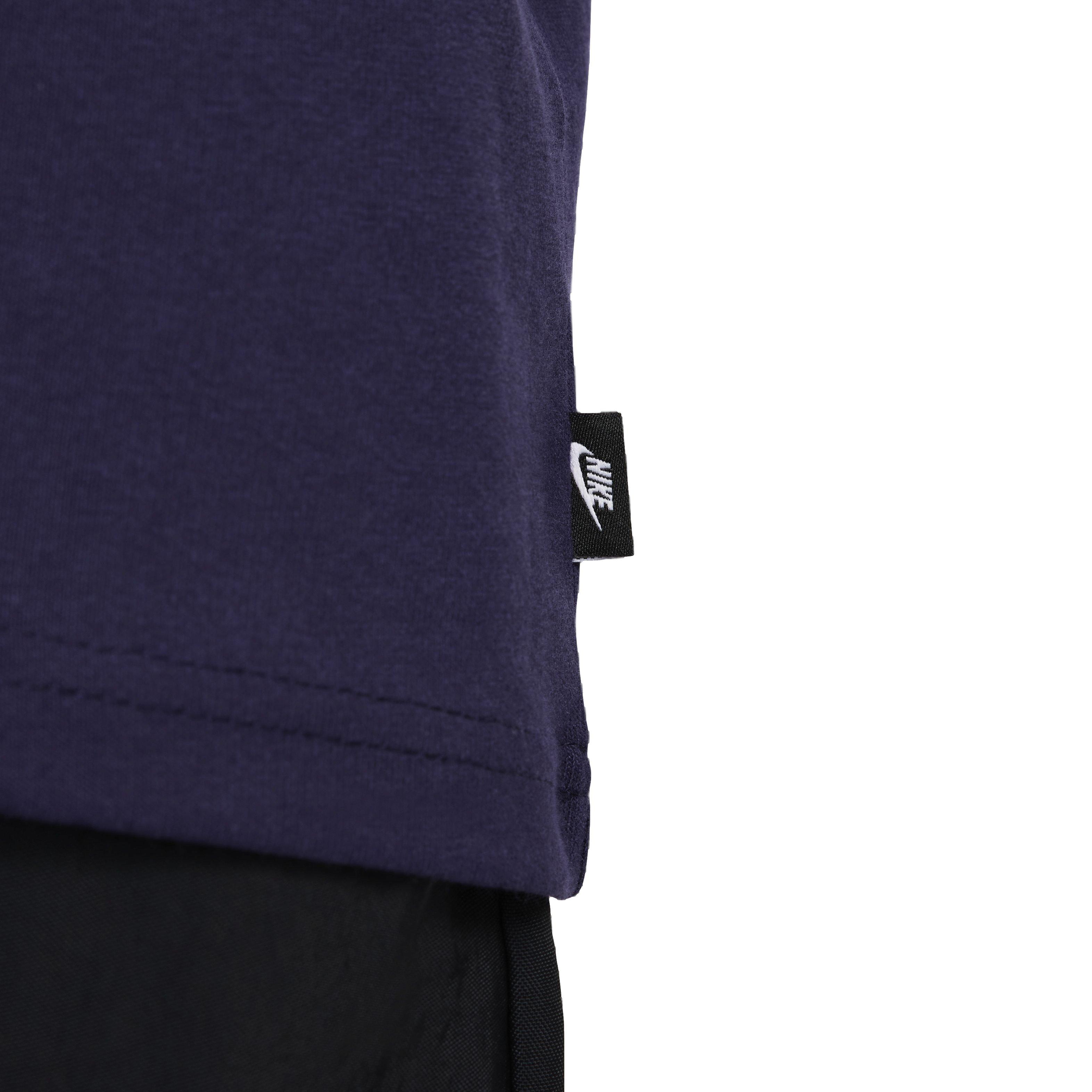Nike Men's Sportswear Premium Essentials Long-Sleeve Pocket Tee - PURPLE Thumbnail View 5