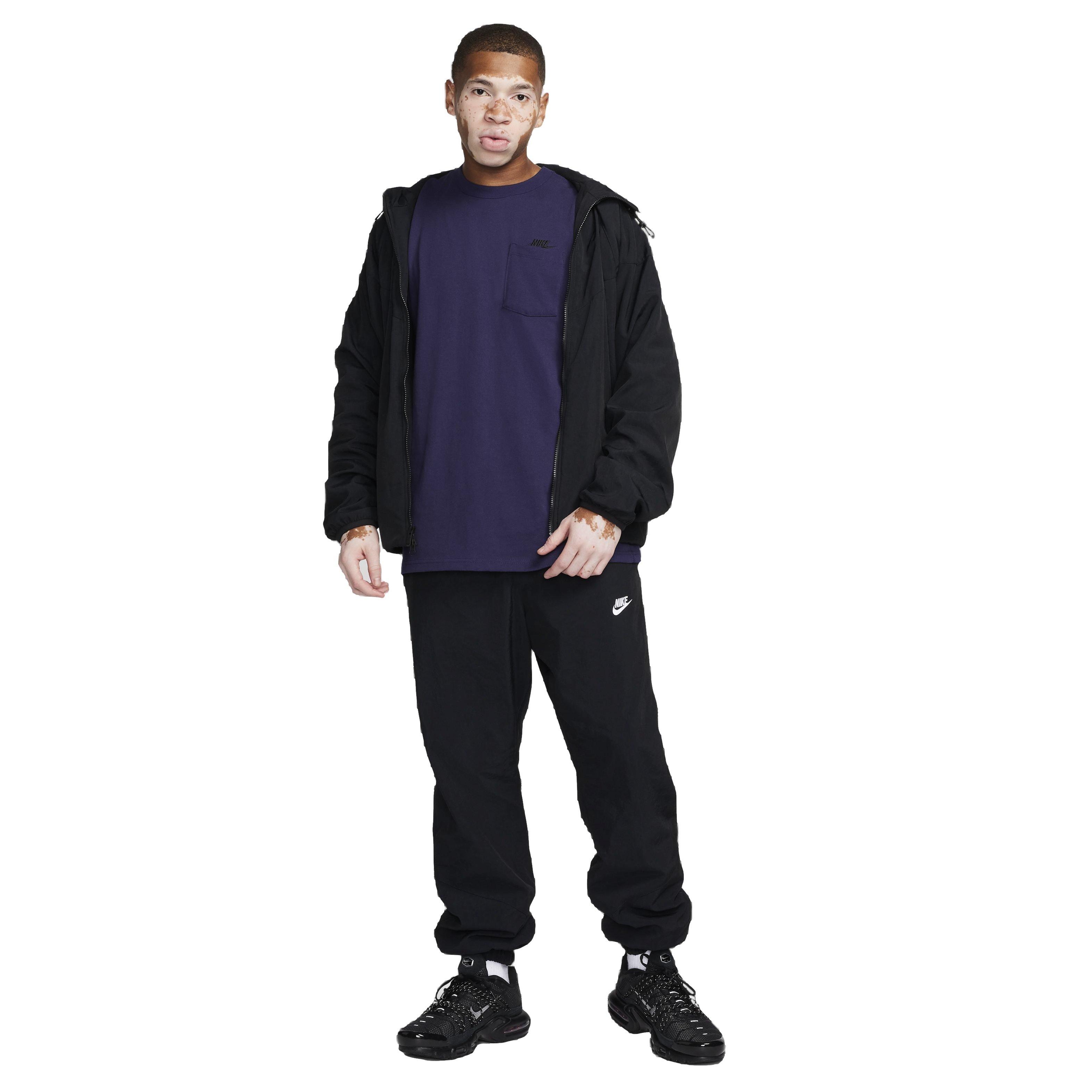 Nike Men's Sportswear Premium Essentials Long-Sleeve Pocket Tee - PURPLE Thumbnail View 6