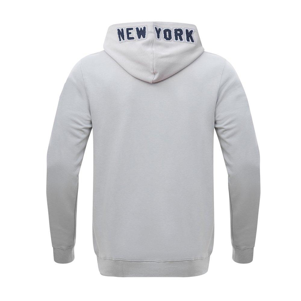 Pro Standard Men's MLB New York Yankees Chenille Pullover Hoodie - GREY Thumbnail View 2