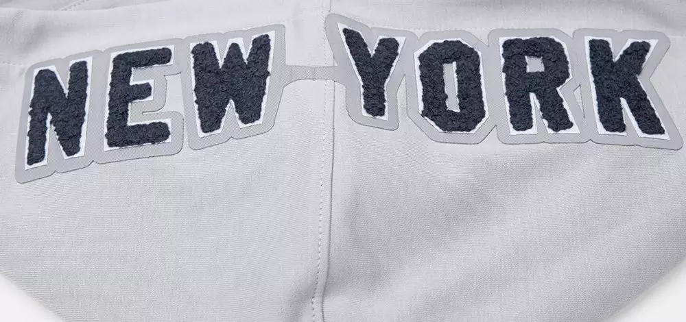 Pro Standard Men's MLB New York Yankees Chenille Pullover Hoodie - GREY