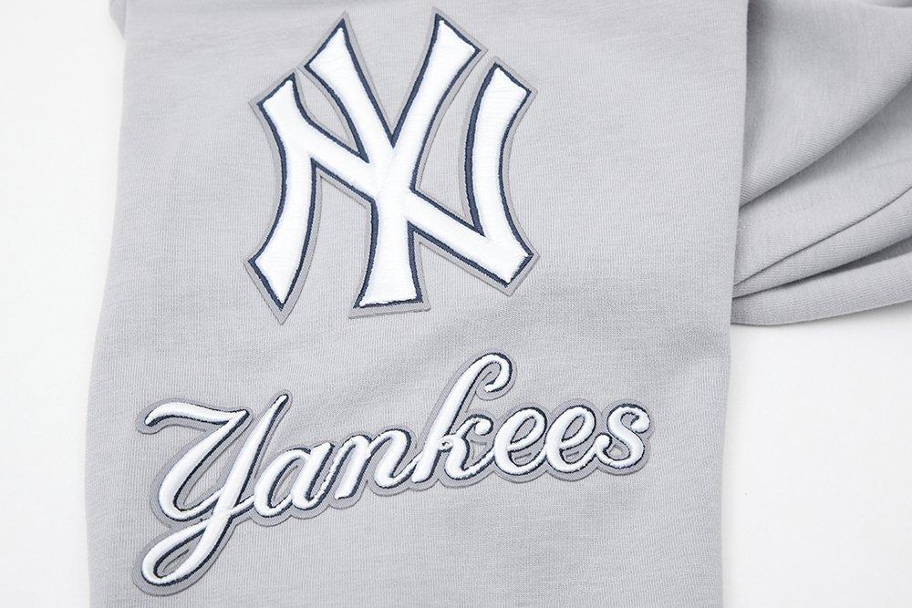 Pro Standard Men's MLB New York Yankees Chenille Pullover Hoodie - GREY Thumbnail View 7