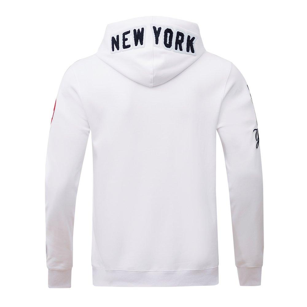Pro Standard Men's MLB New York Yankees Chenille Pullover Hoodie - WHITE Thumbnail View 2