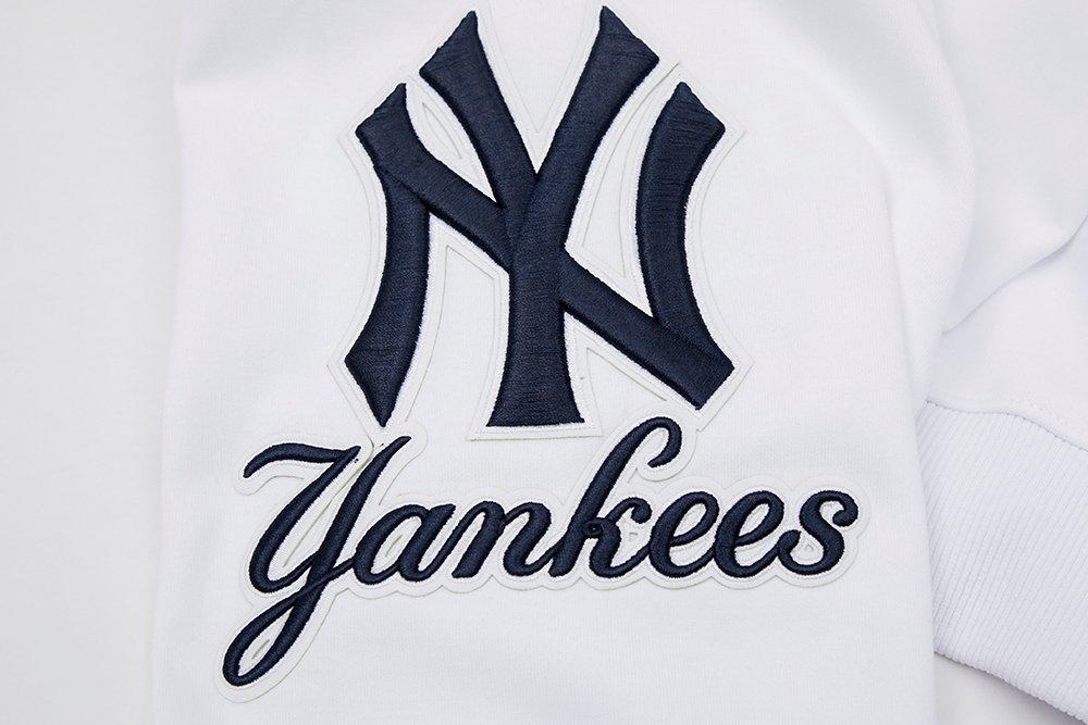 Pro Standard Men's MLB New York Yankees Chenille Pullover Hoodie - WHITE Thumbnail View 6
