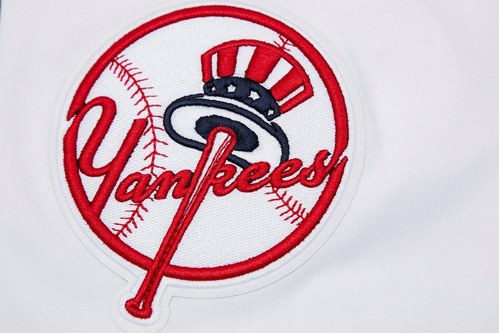 Pro Standard Men's MLB New York Yankees Chenille Pullover Hoodie - WHITE Thumbnail View 8