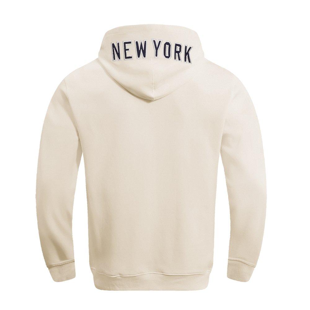 Pro Standard Men's MLB New York Yankees Chenille Pullover Hoodie - CREAM Thumbnail View 2