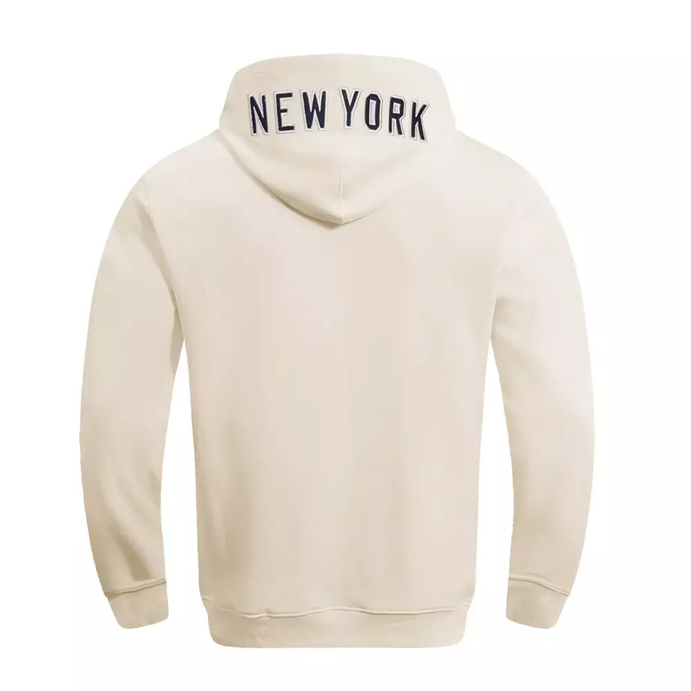 Pro Standard Men's MLB New York Yankees Chenille Pullover Hoodie - CREAM