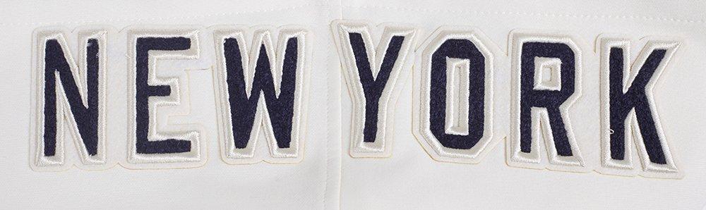 Pro Standard Men's MLB New York Yankees Chenille Pullover Hoodie - CREAM Thumbnail View 8