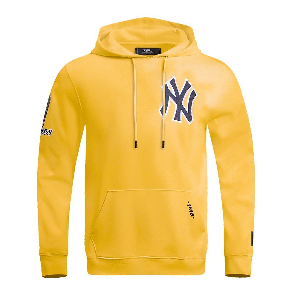 Pro Standard Men's MLB New York Yankees Chenille Pullover Hoodie - YELLOW Thumbnail View 1