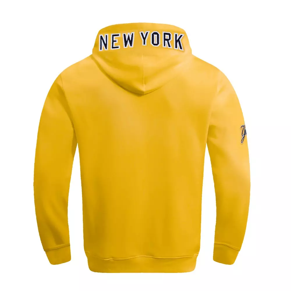 Pro Standard Men's MLB New York Yankees Chenille Pullover Hoodie - YELLOW