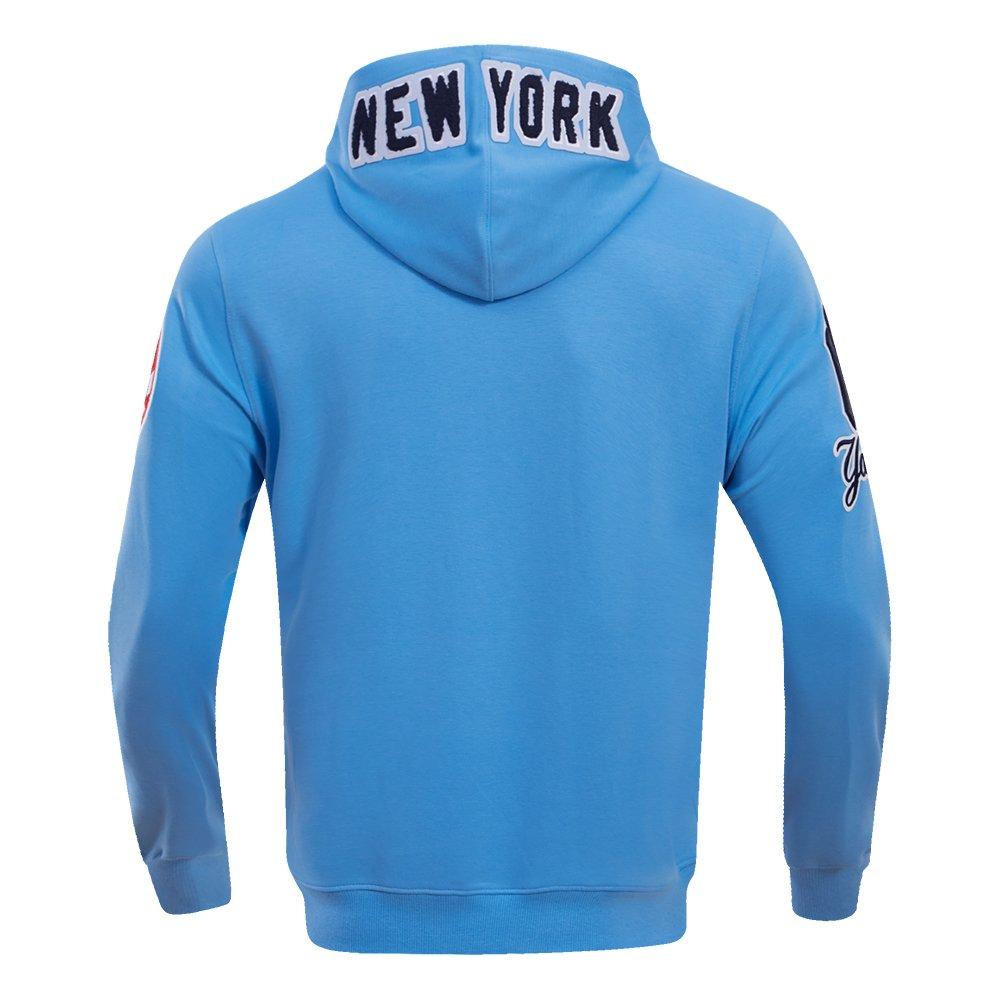 Pro Standard Men's MLB New York Yankees Chenille Pullover Hoodie - BLUE Thumbnail View 2