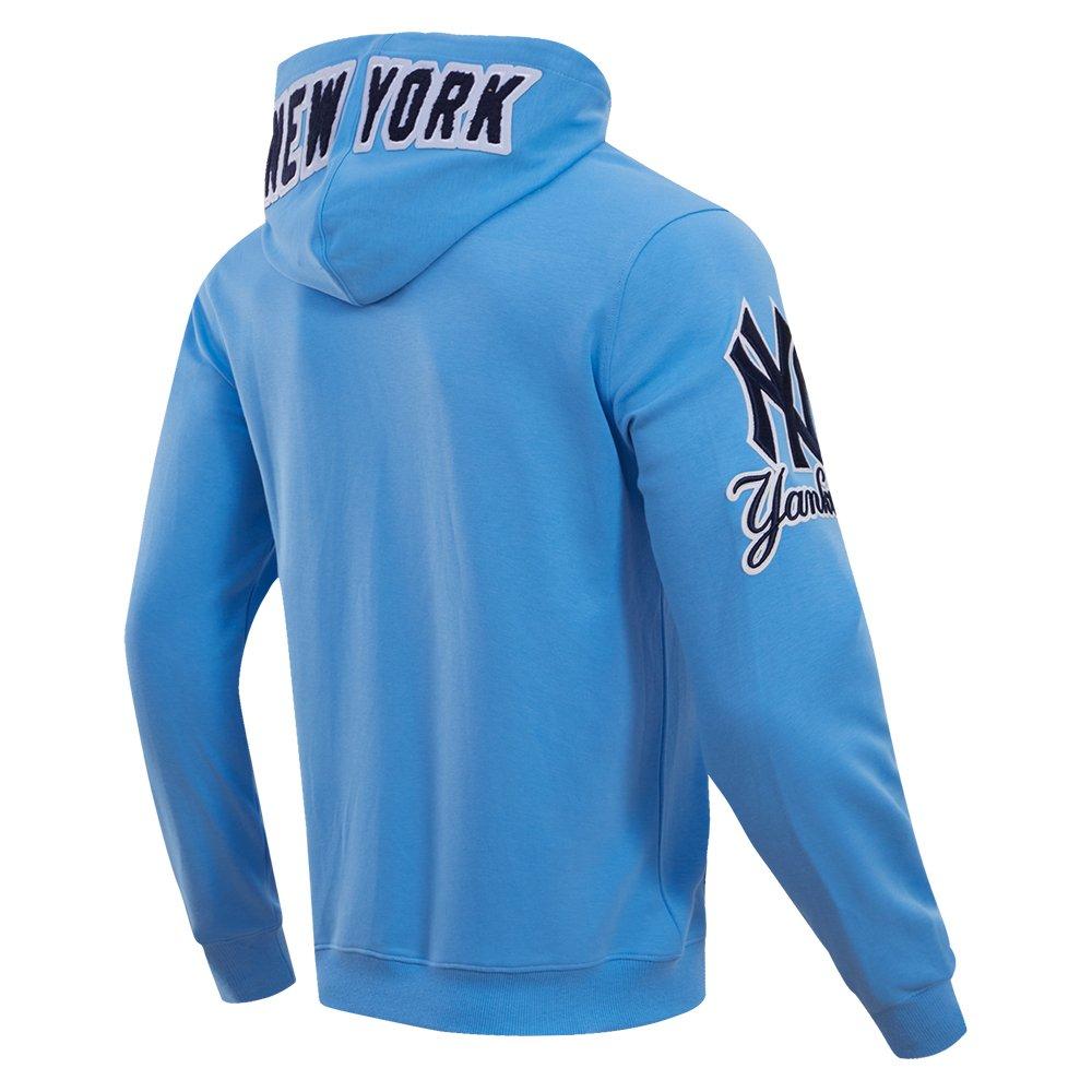 Pro Standard Men's MLB New York Yankees Chenille Pullover Hoodie - BLUE Thumbnail View 4