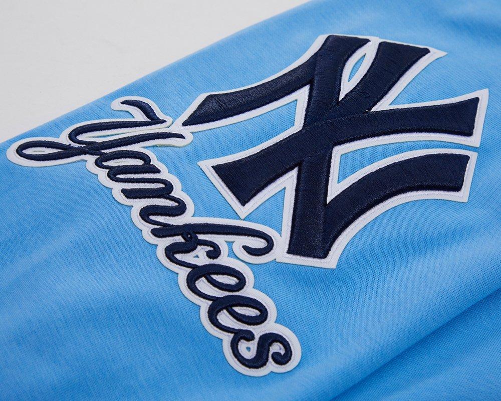 Pro Standard Men's MLB New York Yankees Chenille Pullover Hoodie - BLUE Thumbnail View 6