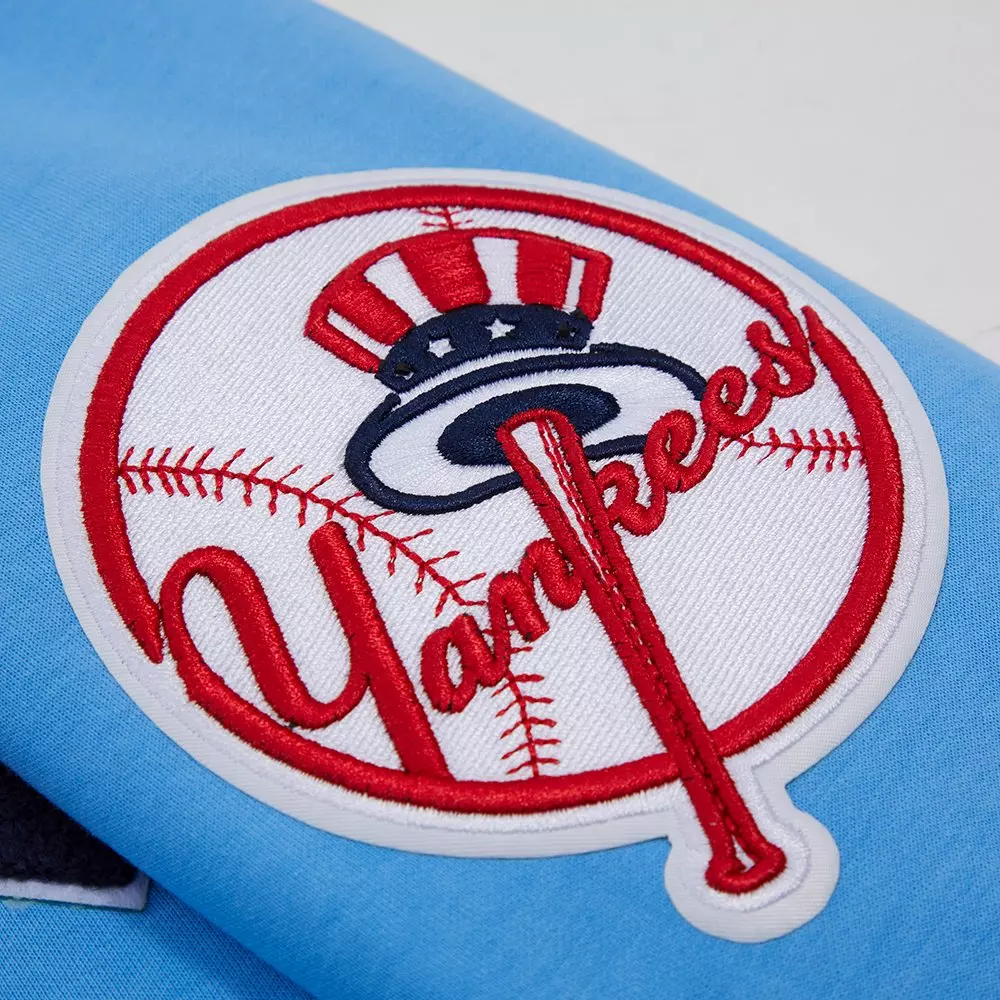 Pro Standard Men's MLB New York Yankees Chenille Pullover Hoodie - BLUE