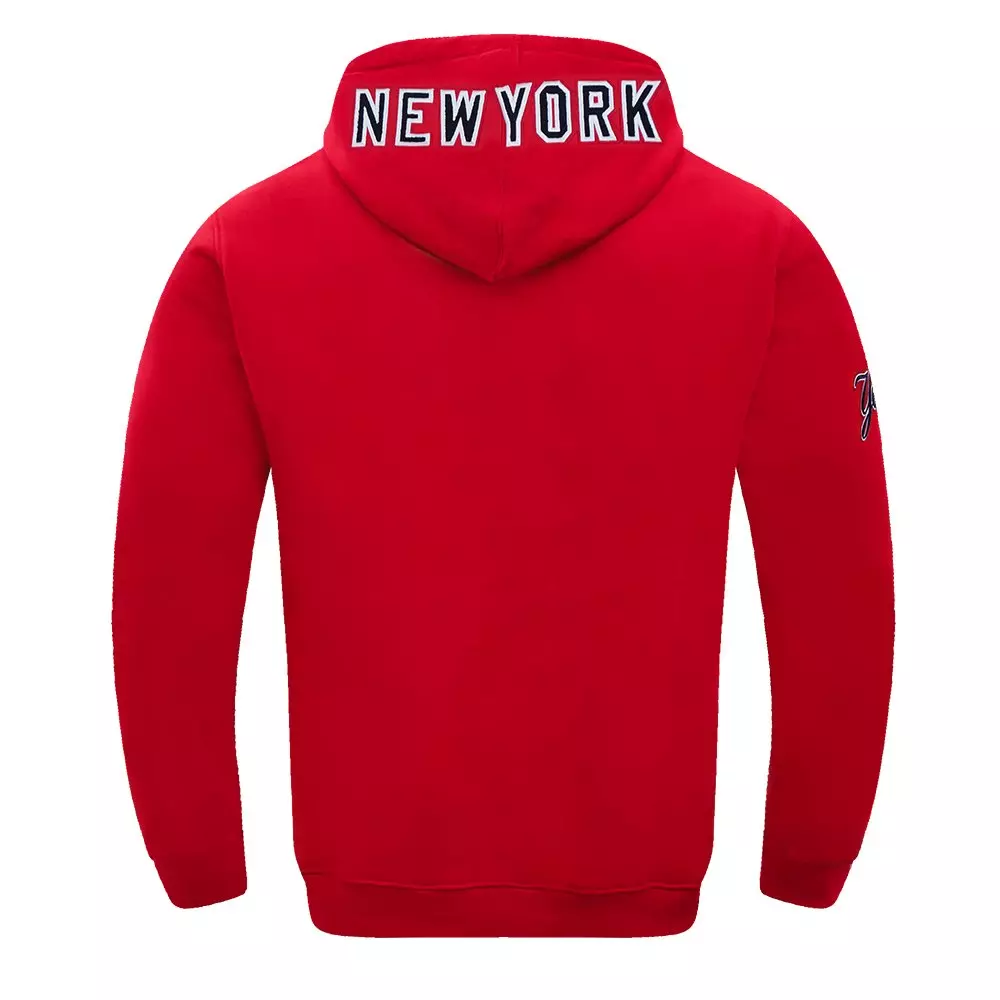 Pro Standard Men's MLB New York Yankees Chenille Pullover Hoodie - RED