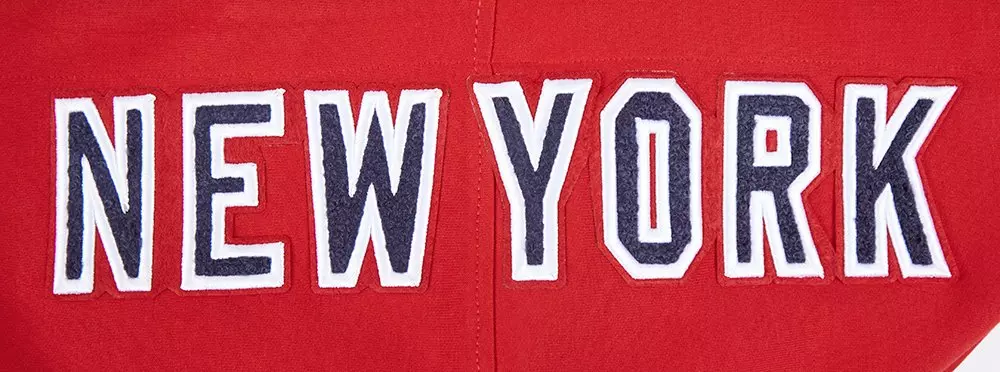 Pro Standard Men's MLB New York Yankees Chenille Pullover Hoodie - RED