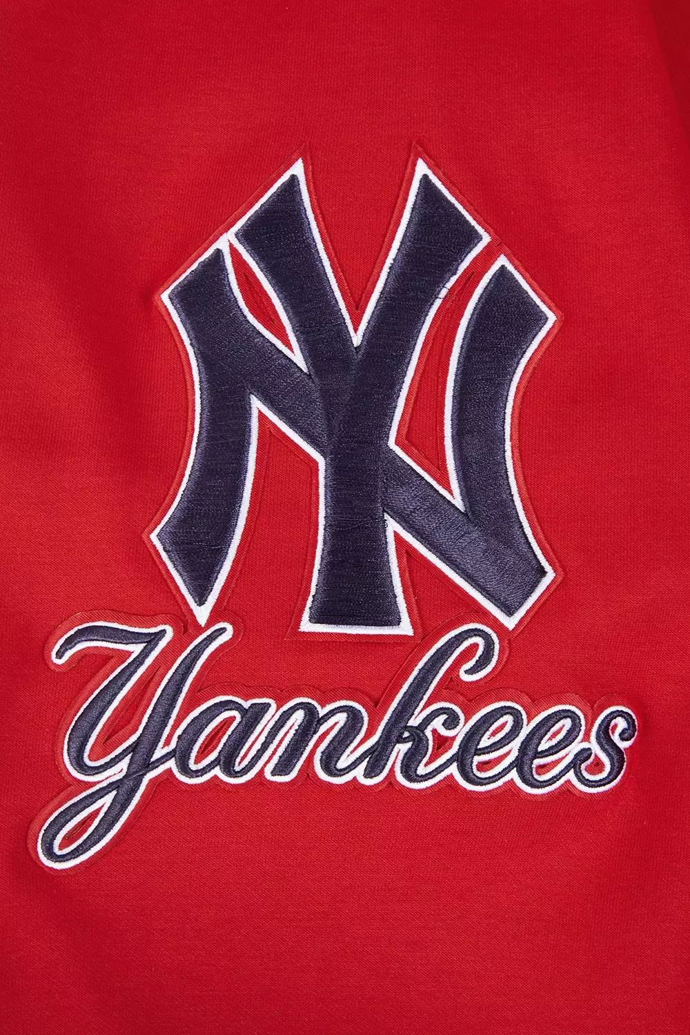Pro Standard Men's MLB New York Yankees Chenille Pullover Hoodie - RED