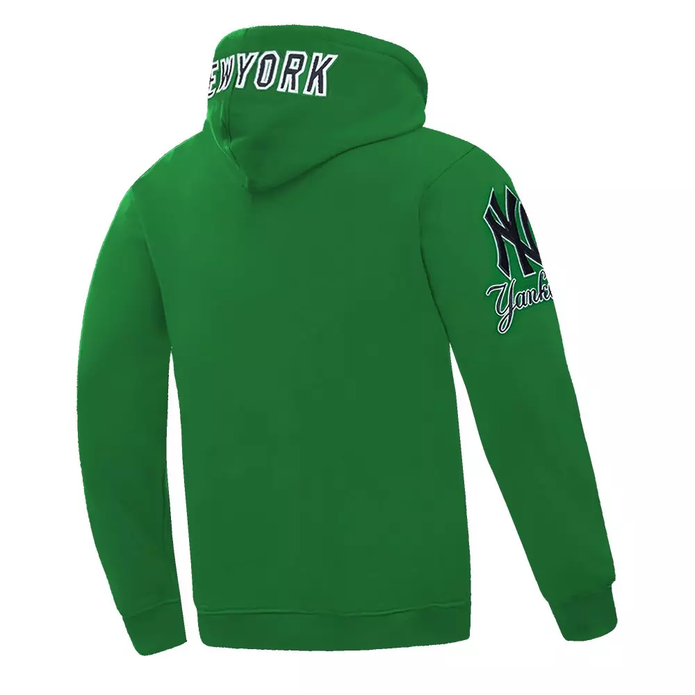 Pro Standard Men's MLB New York Yankees Chenille Pullover Hoodie - GREEN