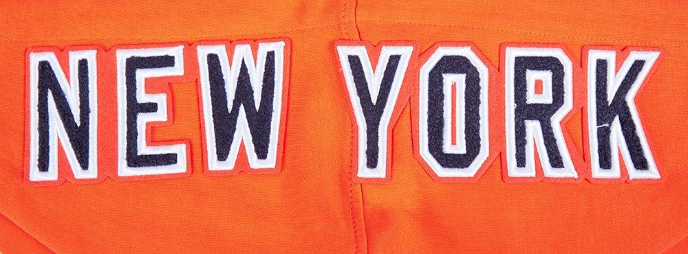 Pro Standard Men's MLB New York Yankees Chenille Pullover Hoodie - ORANGE Thumbnail View 5