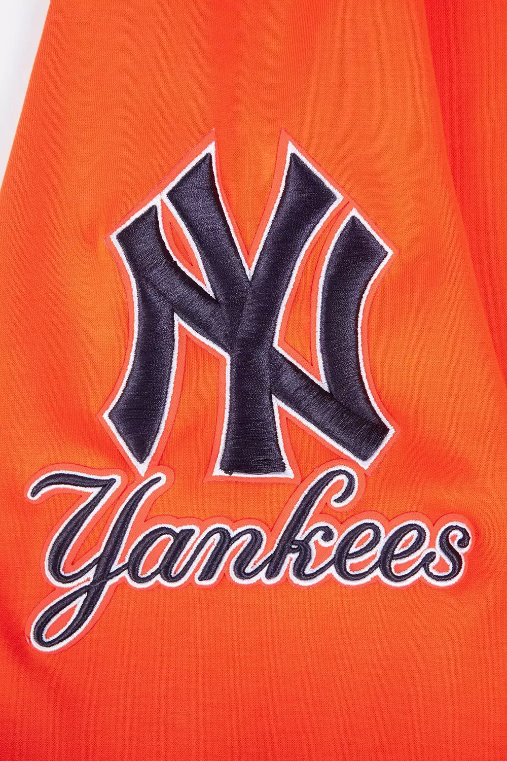 Pro Standard Men's MLB New York Yankees Chenille Pullover Hoodie - ORANGE