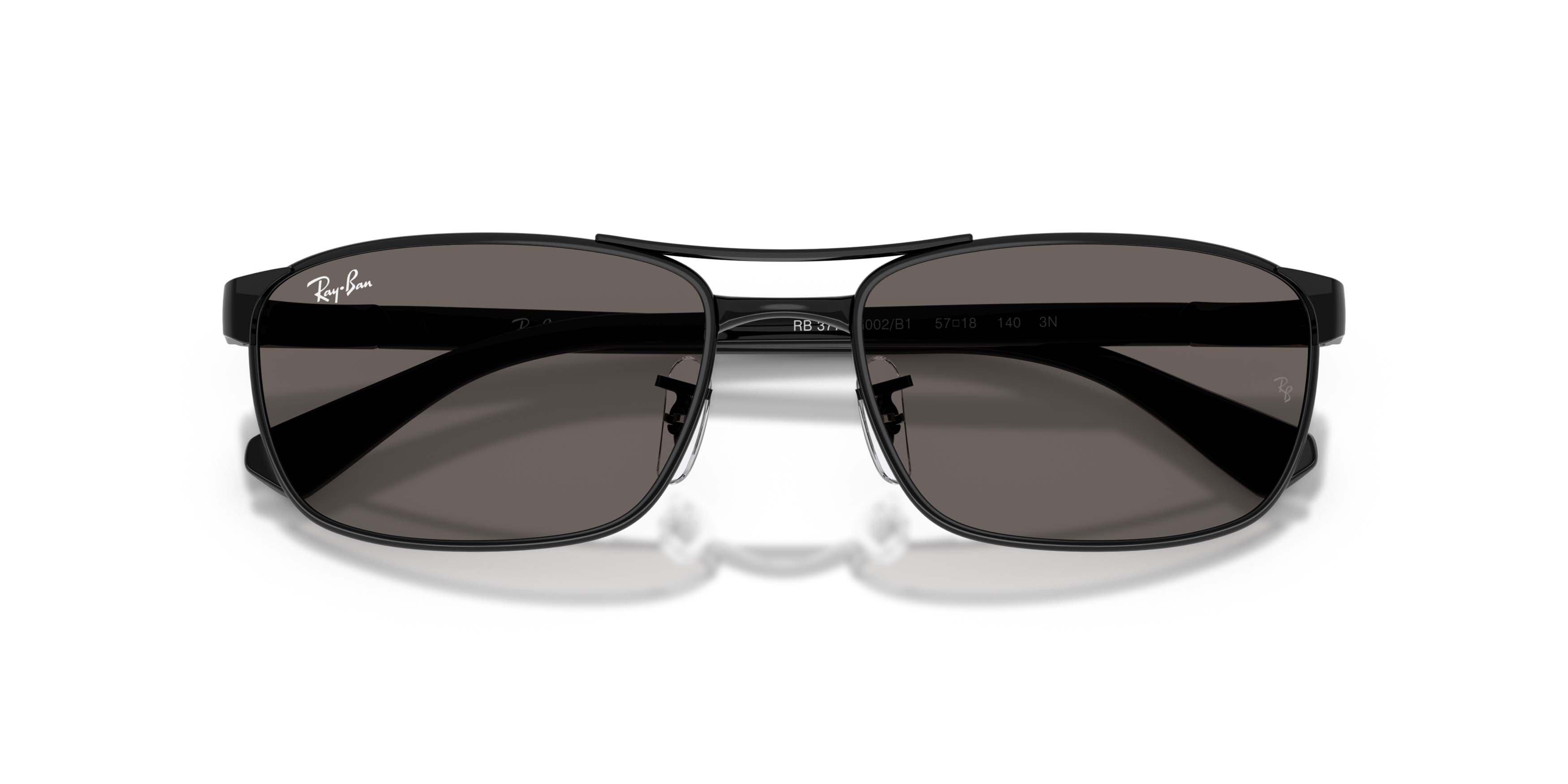Ray-Ban RB3778 Dark Grey Sunglasses &ndash; Polished Black - BLACK/GREY Thumbnail View 5