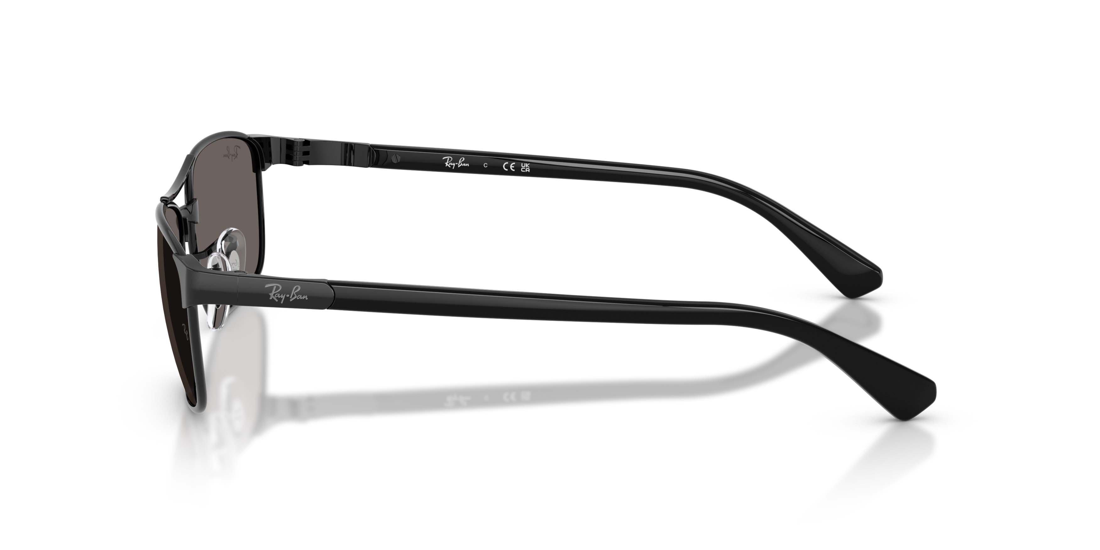 Ray-Ban RB3778 Dark Grey Sunglasses &ndash; Polished Black - BLACK/GREY Thumbnail View 6