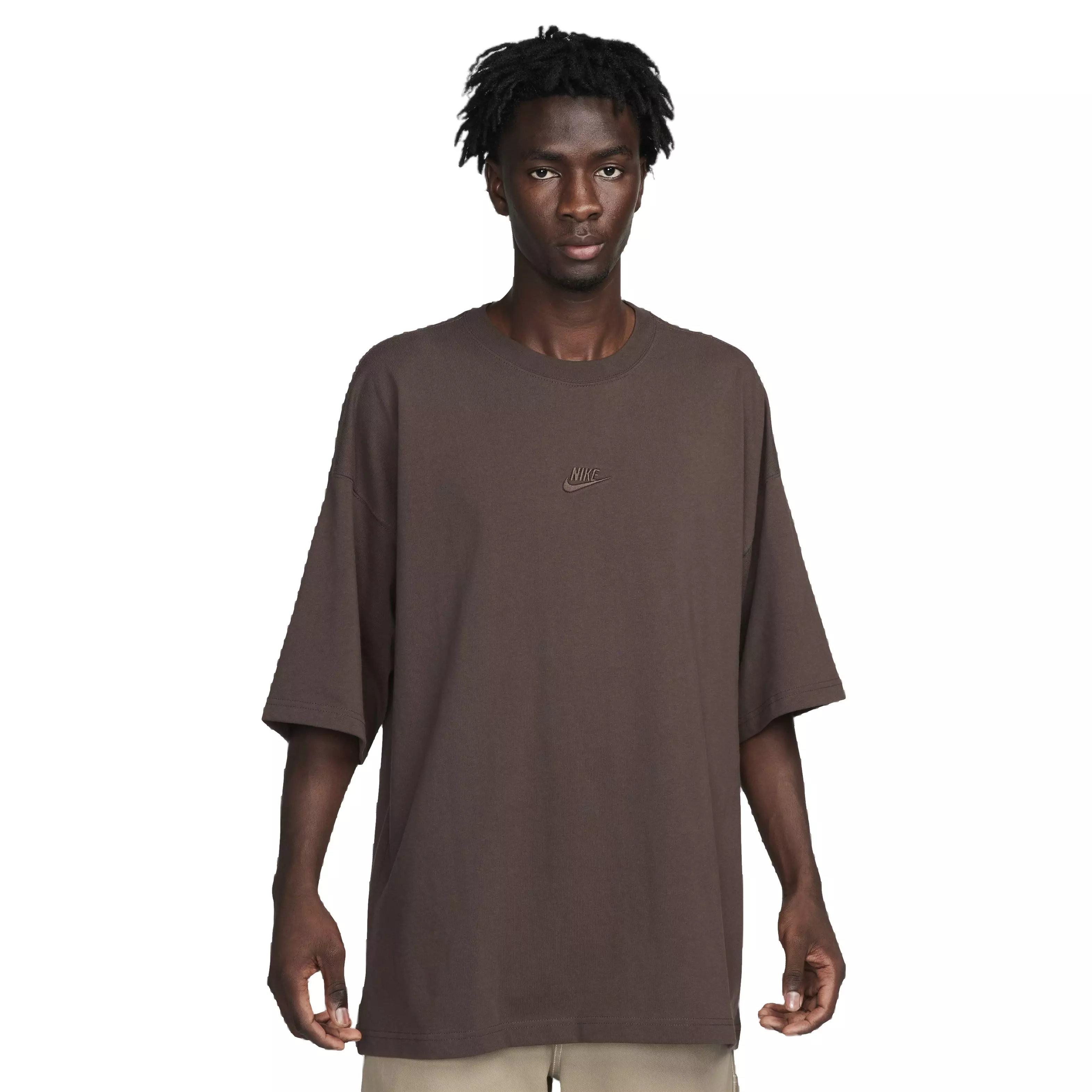 Nike Men's Sportswear Premium Essentials Oversized T-Shirt - Brown - BROWN