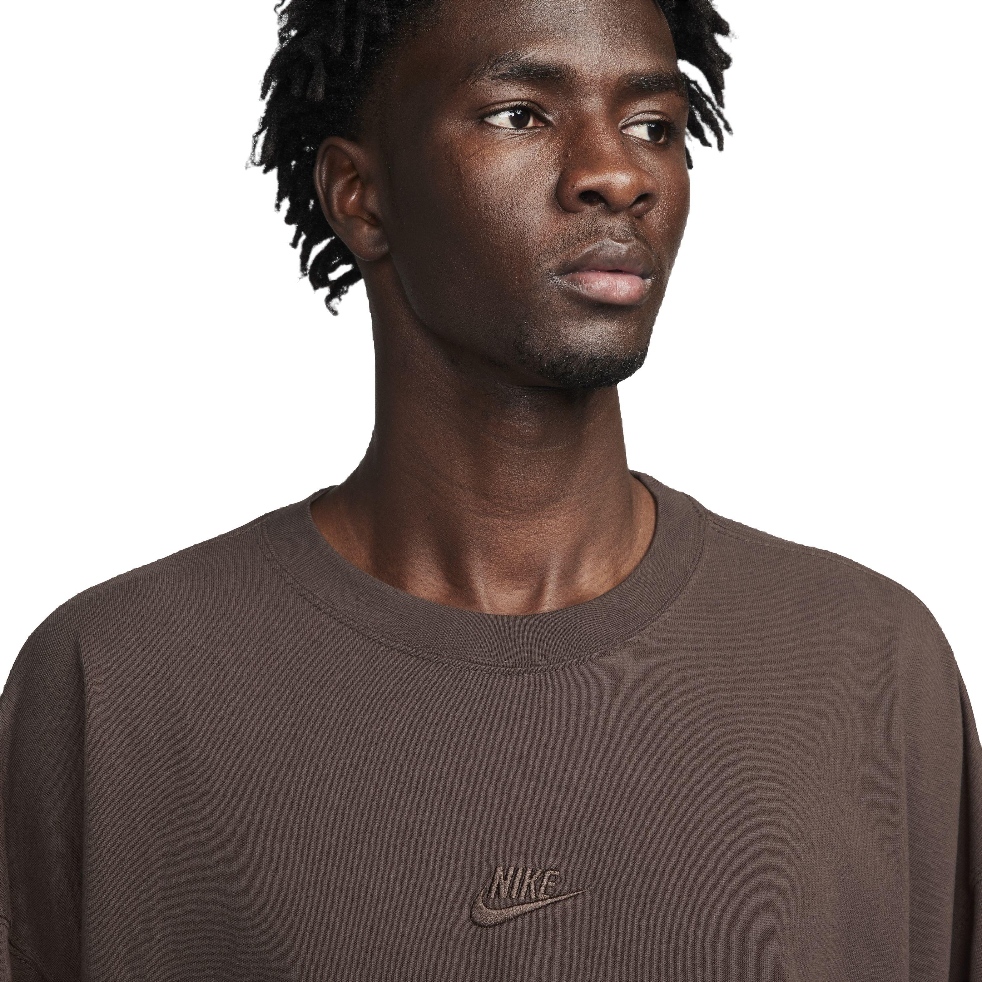 Nike Men's Sportswear Premium Essentials Oversized T-Shirt - Brown - BROWN Thumbnail View 3