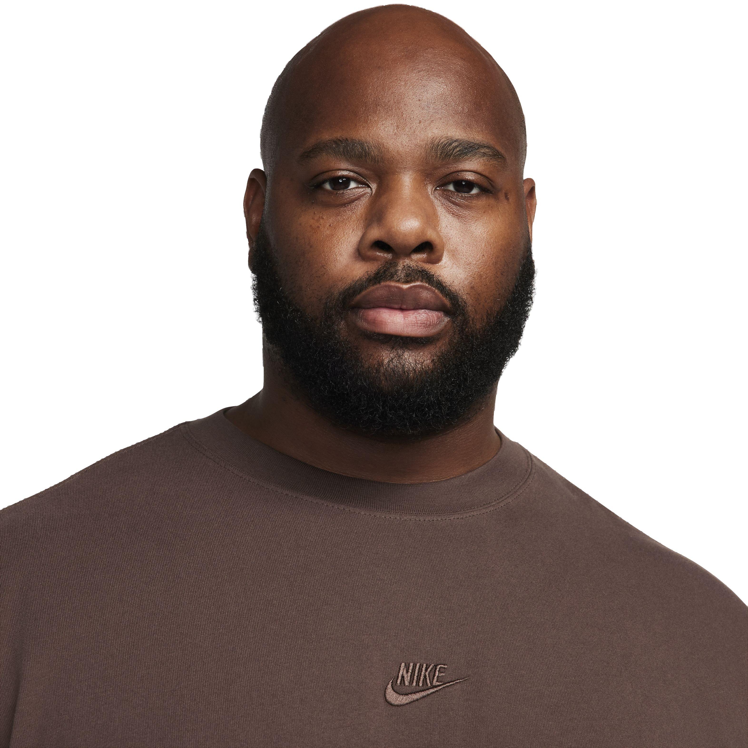 Nike Men's Sportswear Premium Essentials Oversized T-Shirt - Brown - BROWN Thumbnail View 8