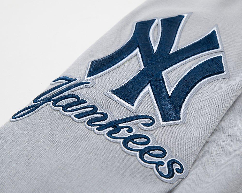 Pro Standard Men's MLB New York Yankees Classic Chenille Full Zip Hooded Jacket - GREY Thumbnail View 7