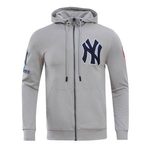 Pro Standard Men's MLB New York Yankees Classic Chenille Full Zip Hooded Jacket