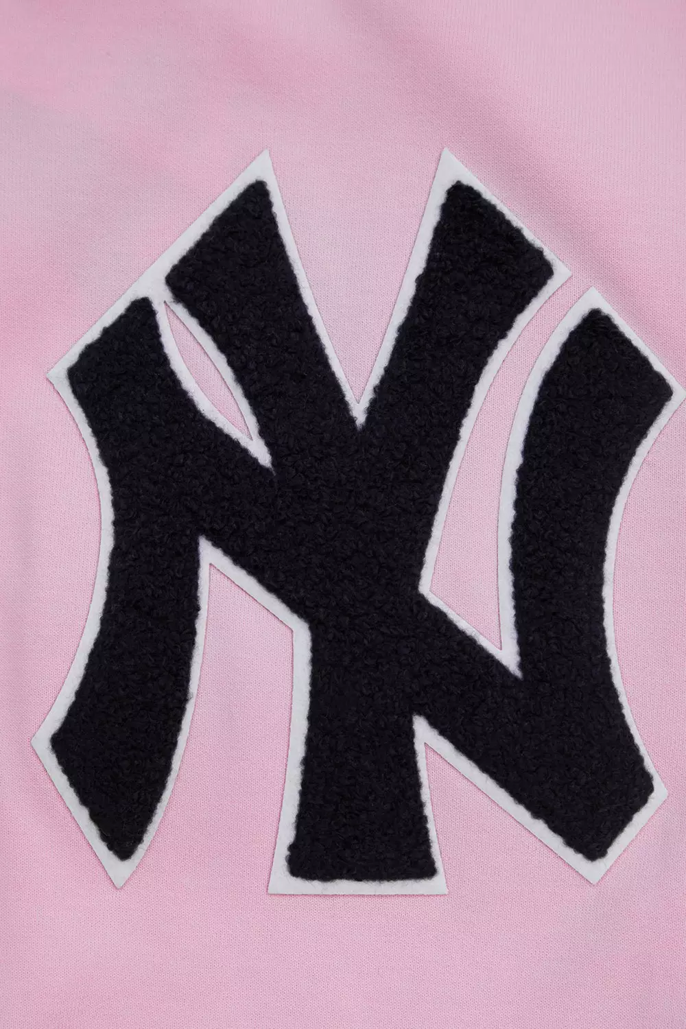 Pro Standard Men's MLB New York Yankees Classic Chenille Full Zip Hooded Jacket - PINK