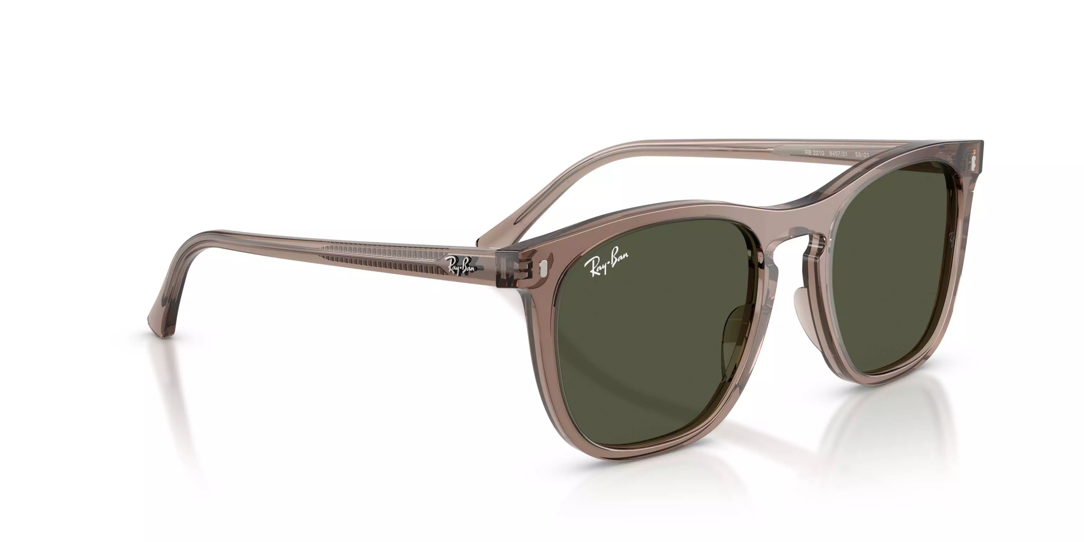 Ray-Ban RB2210 Green Sunglasses &ndash; Polished Transparent Light Brown - LT BROWN