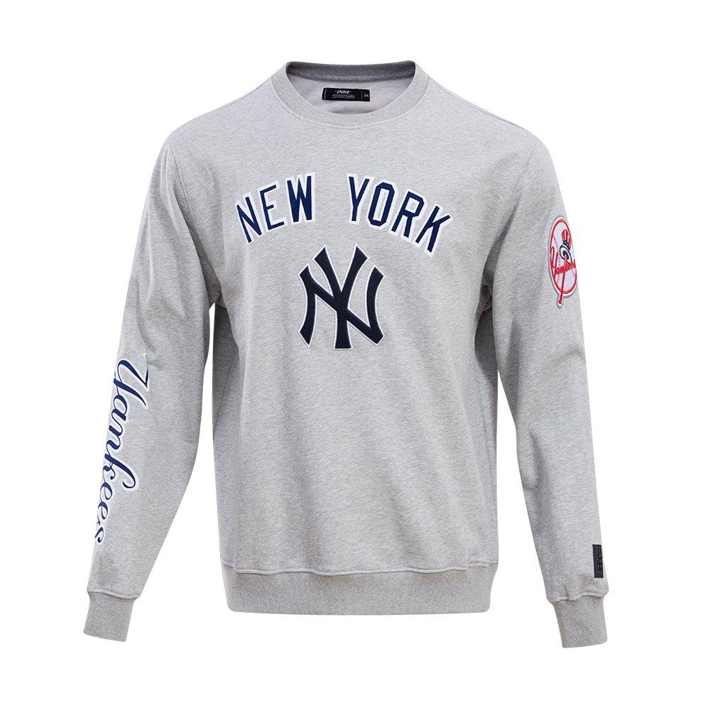 Pro Standard Men's MLB New York Yankees Classic Crewneck - GREY Thumbnail View 1