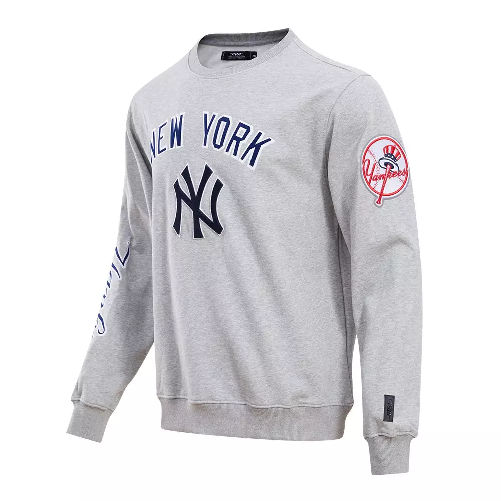 Pro Standard Men's MLB New York Yankees Classic Crewneck - GREY