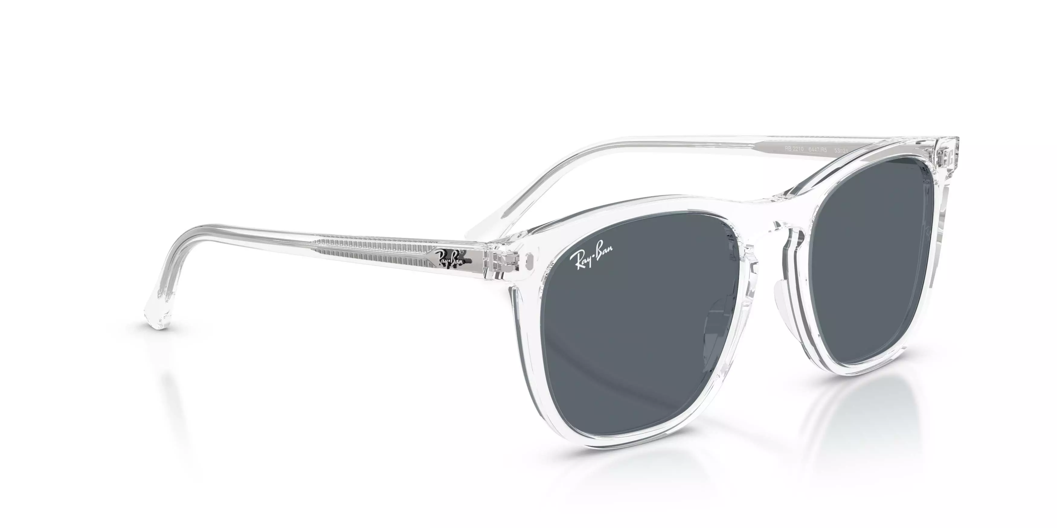 Ray-Ban RB2210 Blue Sunglasses &ndash; Polished Transparent - CLEAR/BLUE