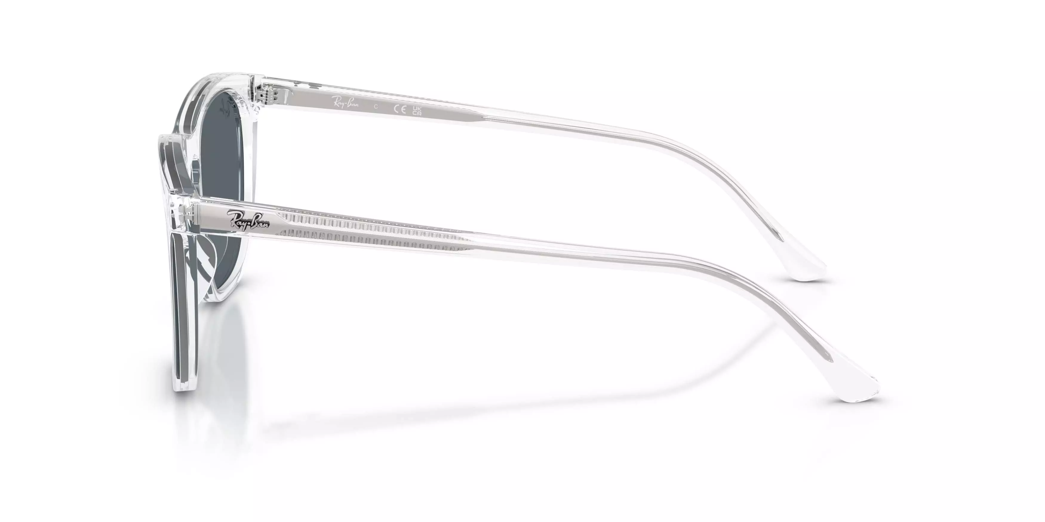 Ray-Ban RB2210 Blue Sunglasses &ndash; Polished Transparent - CLEAR/BLUE