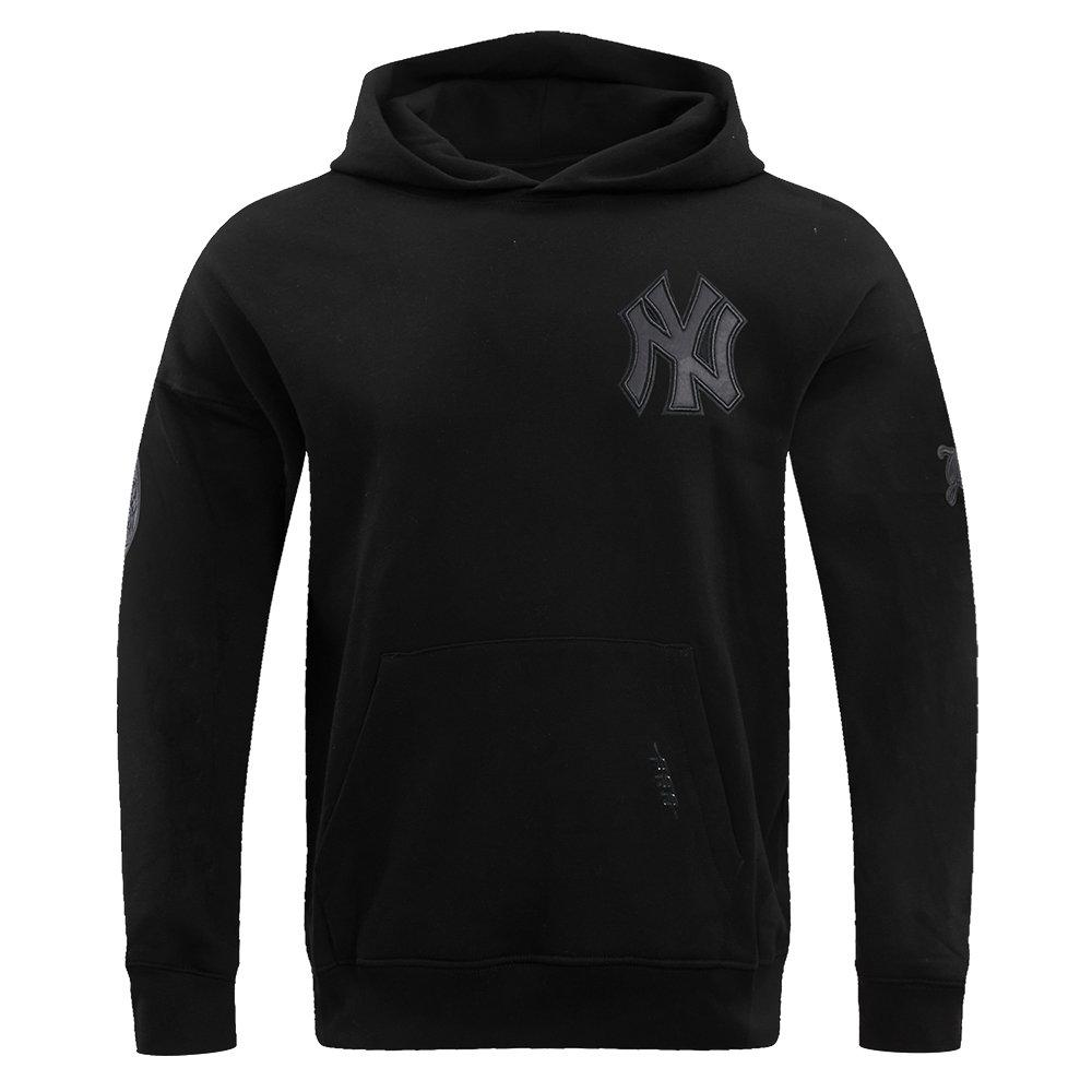 Pro Standard Men's MLB New York Yankees Neutral Drop Shoulder Pullover Hoodie - BLACK Thumbnail View 1